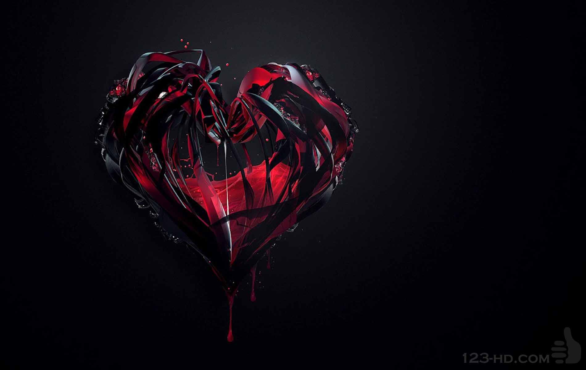 Wallpaper Hd Dark Heart With Wings Background, Heart With Wings Pictures  Background Image And Wallpaper for Free Download