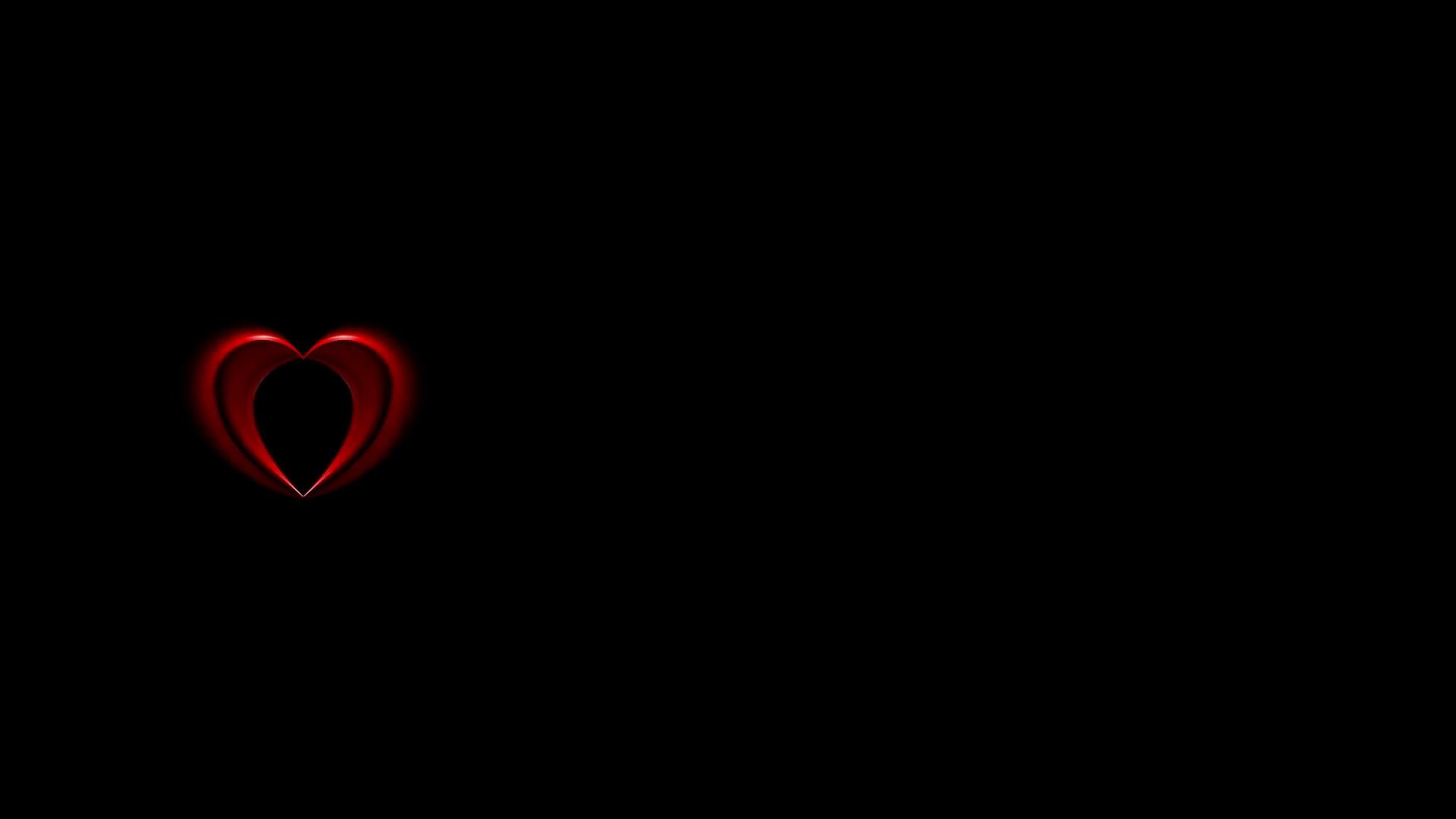 Red Heart on Black Background Photo  HD Wallpapers