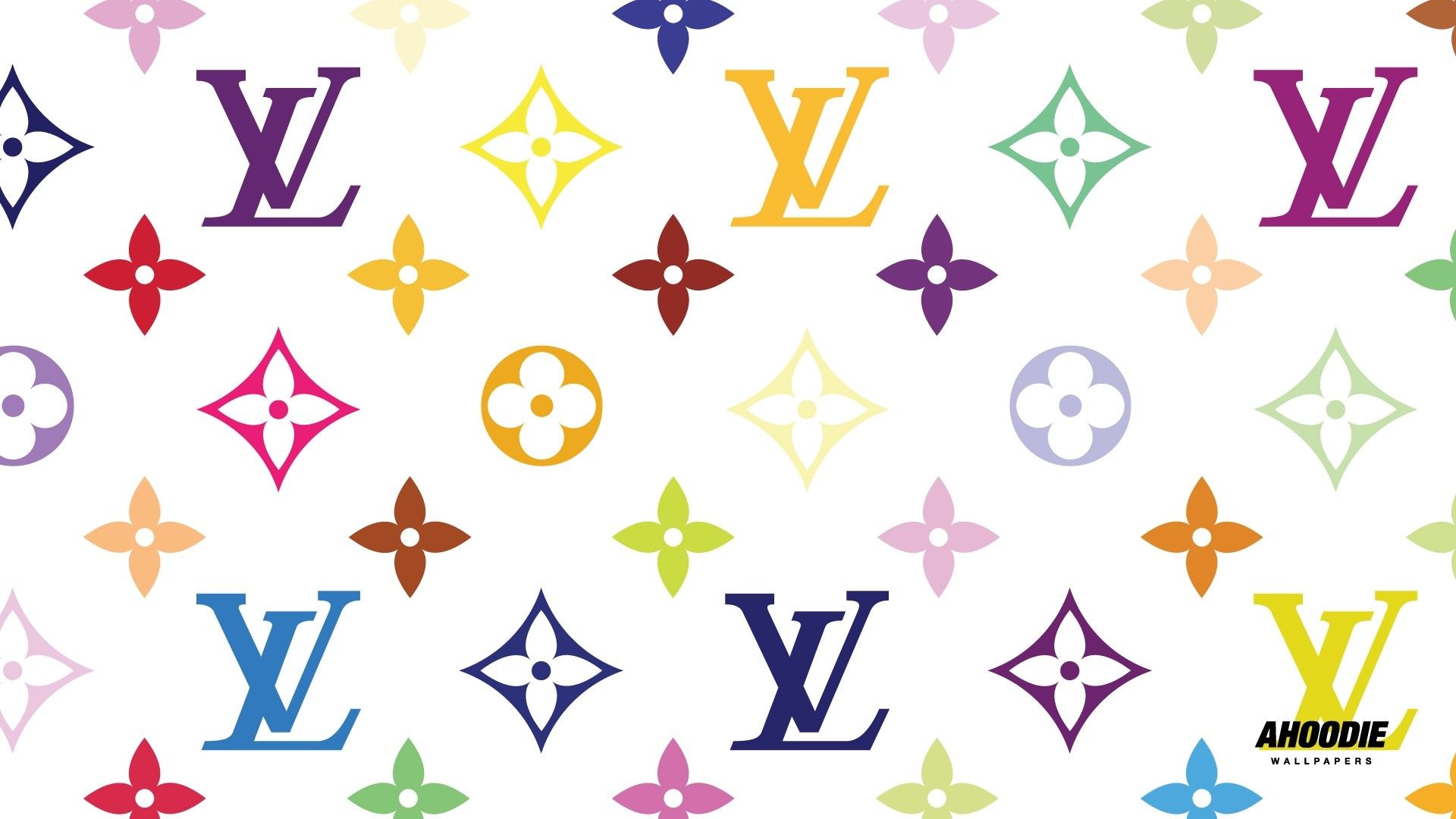 LouisVuitton #LV #MultiColor #Monogram #Pattern #Logo #HD #Wallpaper  #Fashion