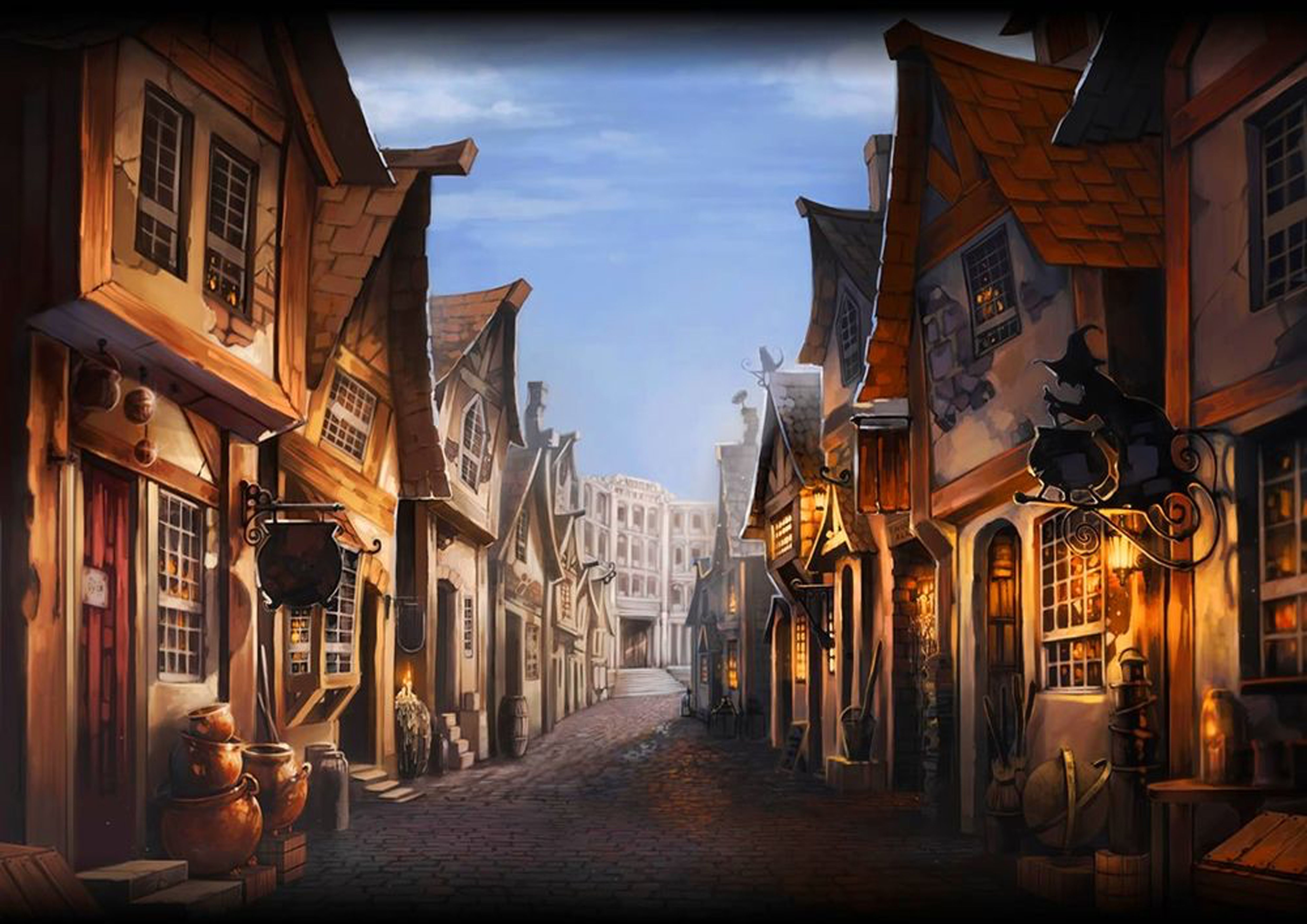 Wallpaper ID 476272  Video Game Pottermore Phone Wallpaper Light Harry  Potter Diagon Alley Evening Candle 720x1280 free download