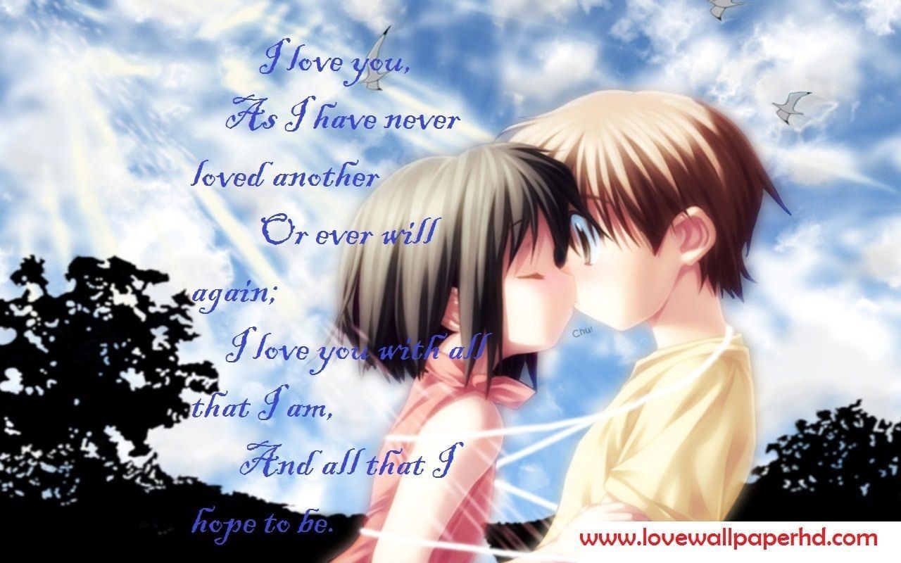 Couple kissing wallpaper - Anime wallpapers - #41733