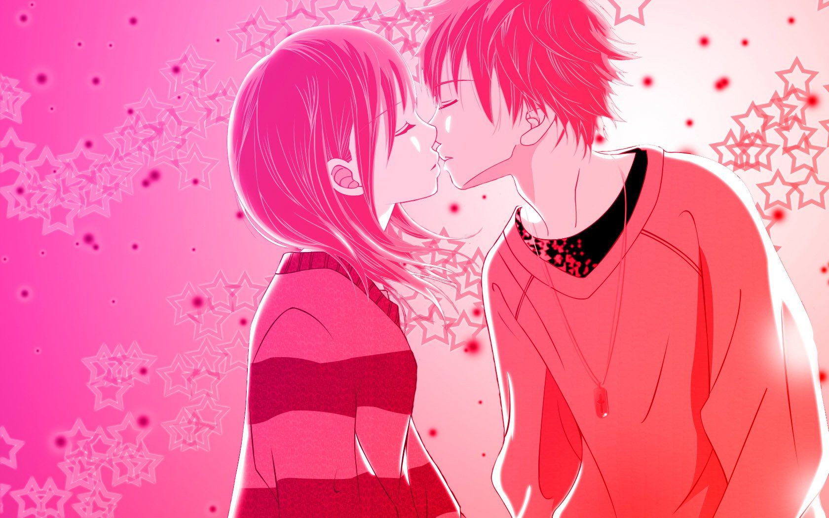 Cute Anime Couple Kissing Wallpapers - Wallpaper Cave