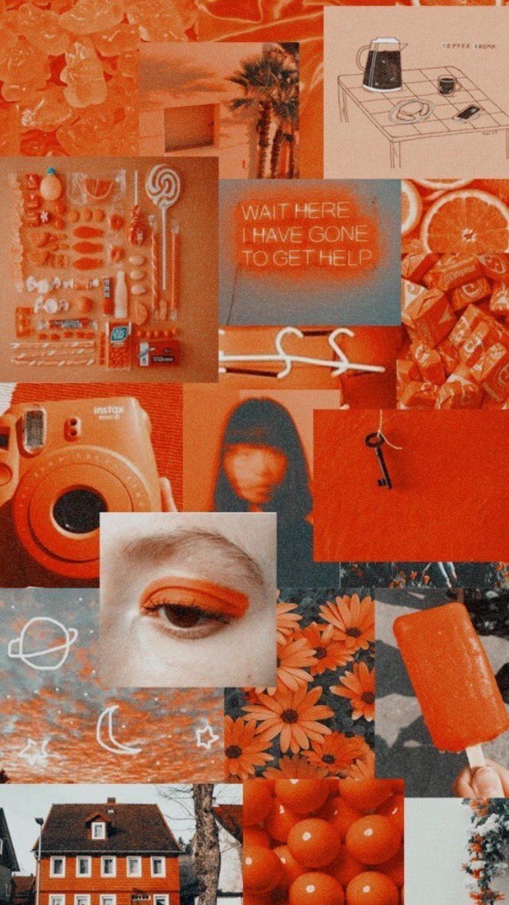Orange Summer Collage Full Hd Wallpaper 4k  Wallpaperforu