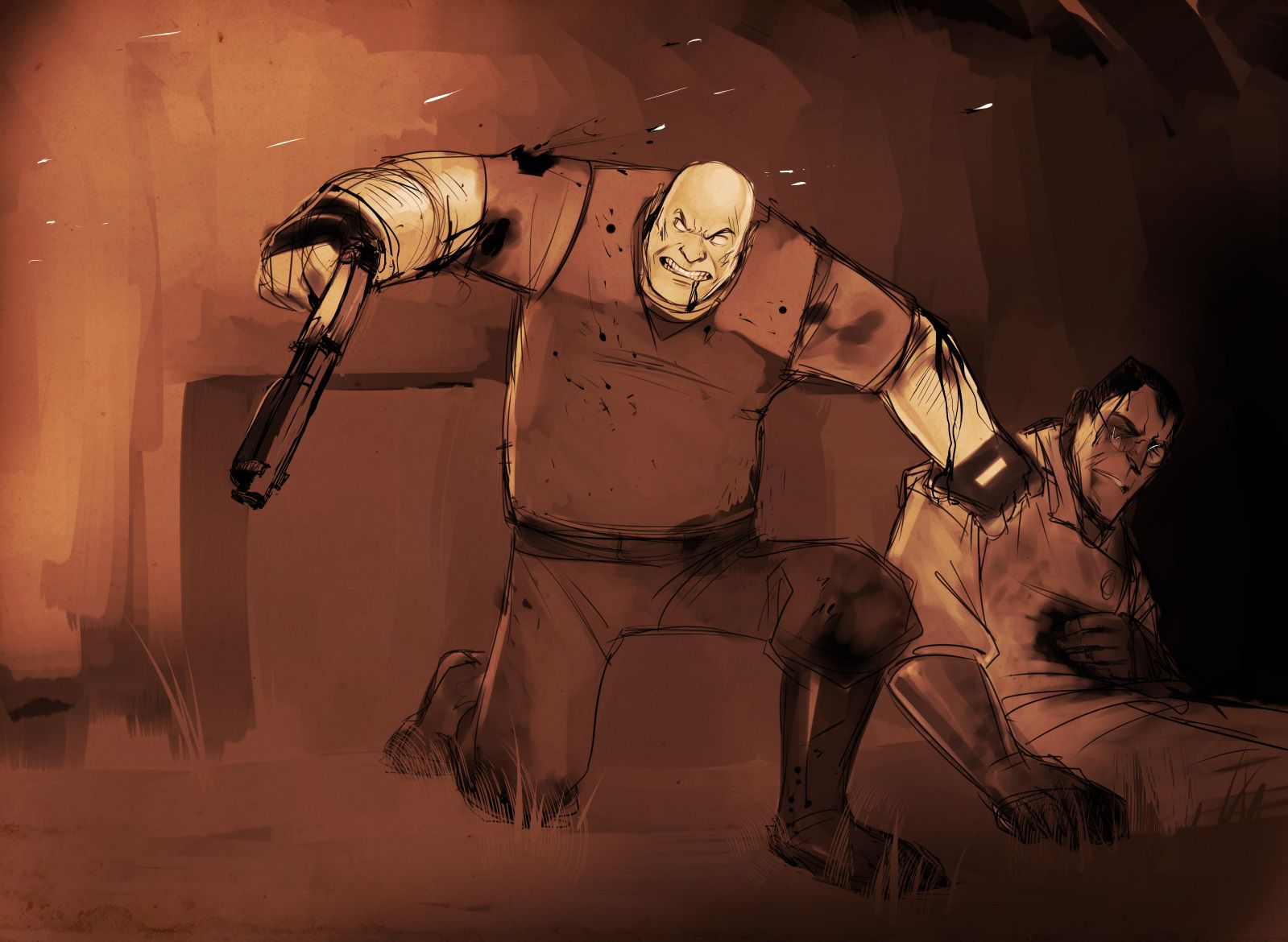 Heavy and Medic TF2 Wallpapers.