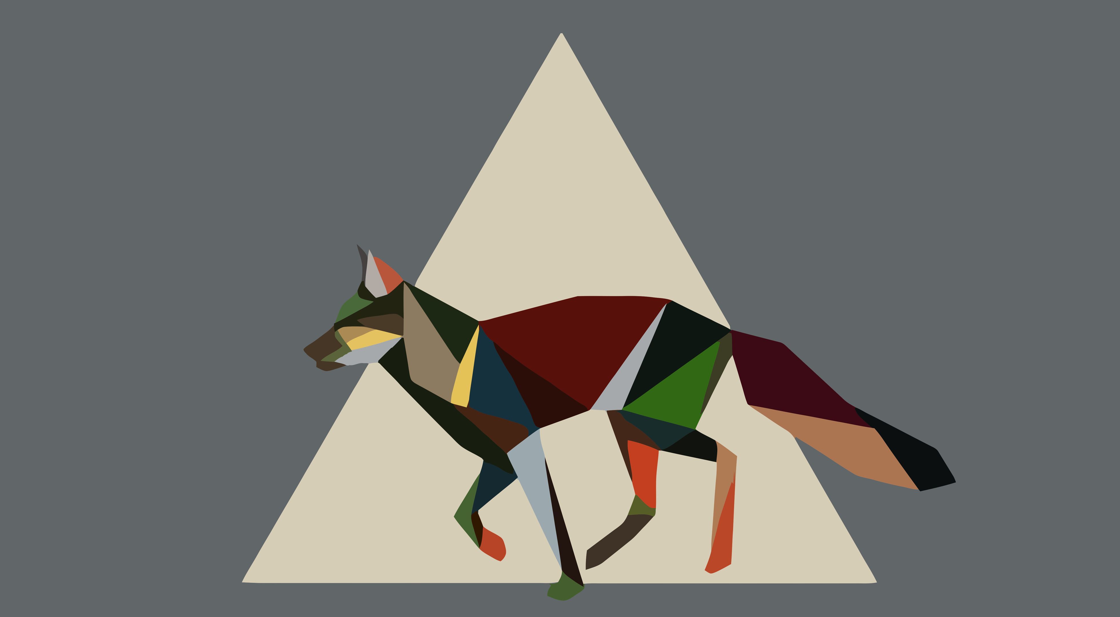 geometric animal wallpaper