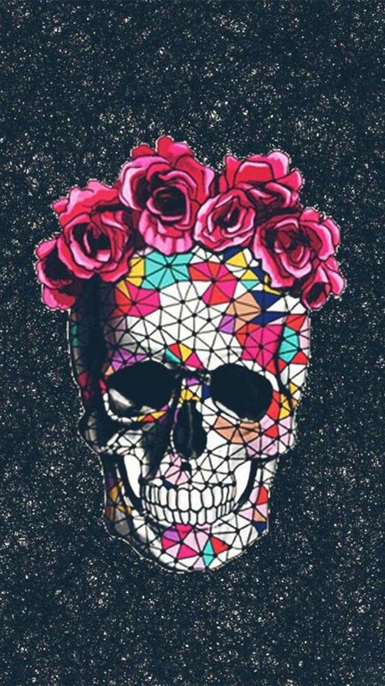 Sugar Skull Background Pink Skull HD phone wallpaper  Pxfuel