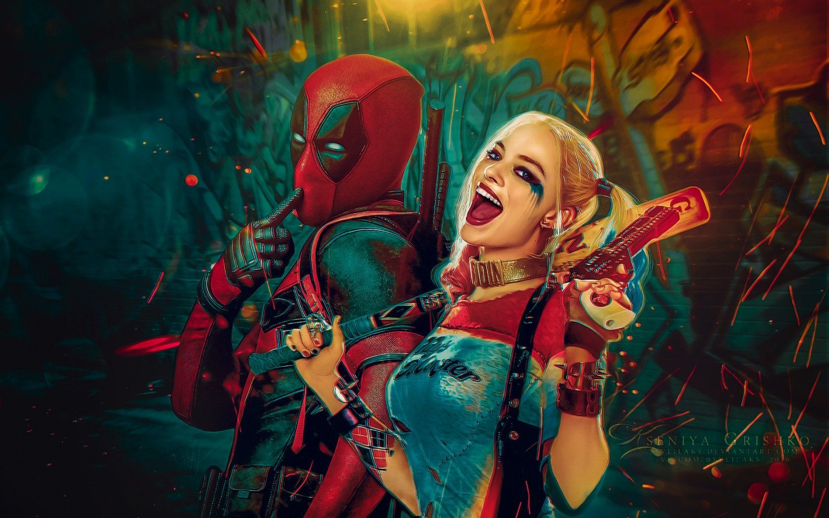 Deadpool and Harley Quinn Wallpapers on WallpaperDog