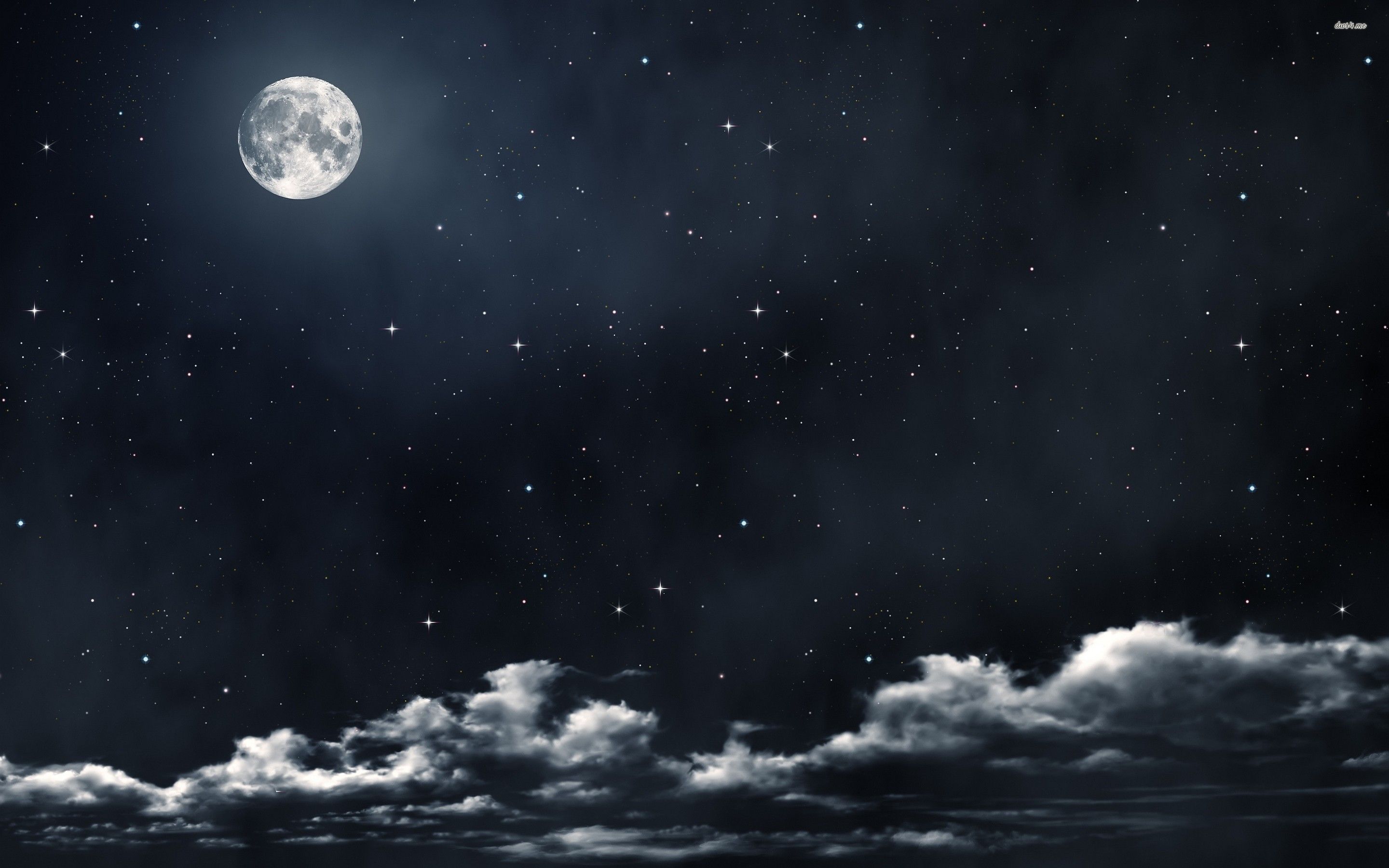 Moon Night Sky Wallpapers on WallpaperDog