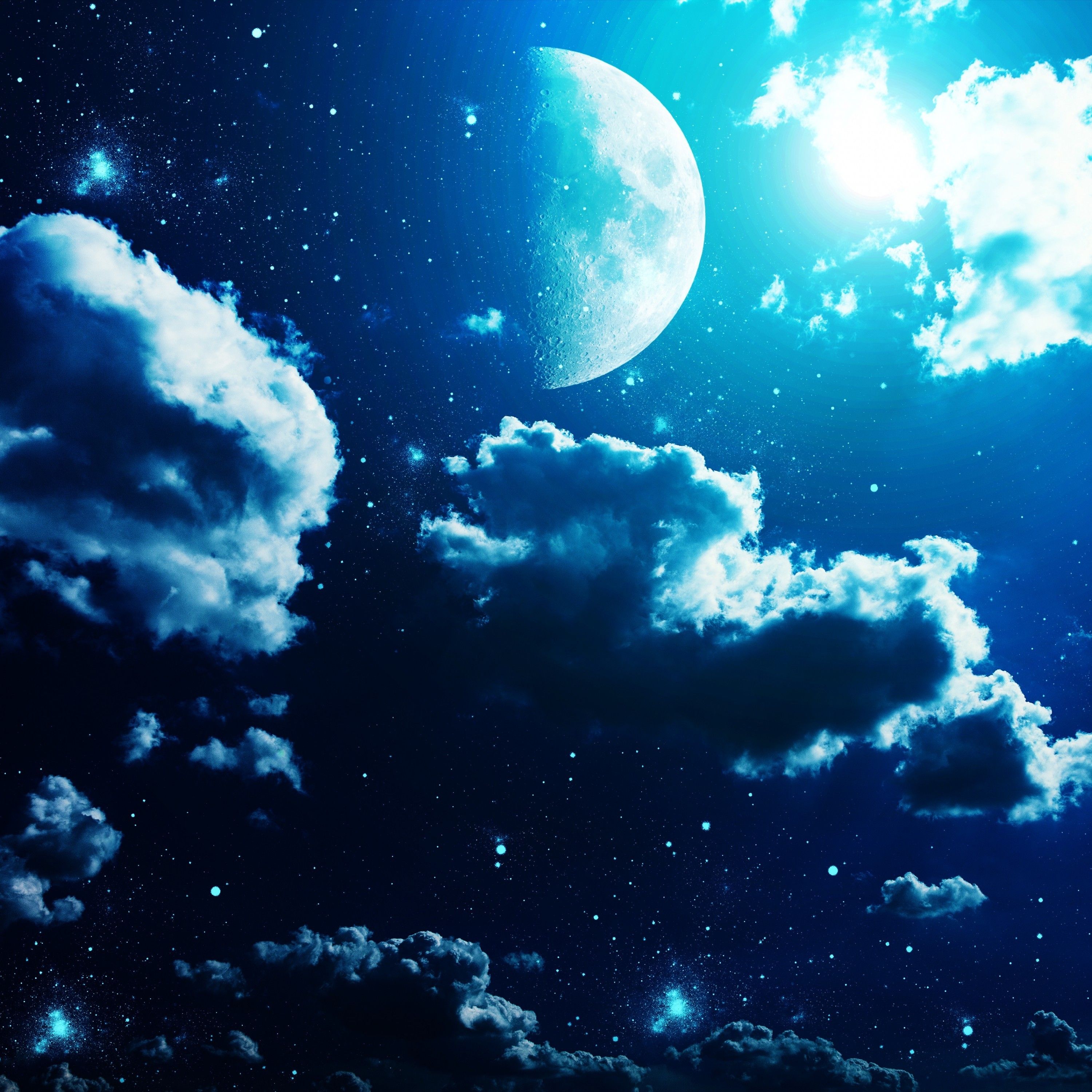 Trăng trong đêm xuống trong ảnh này trông rất tuyệt vời và đẹp. Nếu bạn thích tình khúc nhạc yên bình, hãy xem ảnh này. Bạn sẽ thấy bầu trời với ánh trăng rực rỡ bạn sẽ tìm thấy sự yên tĩnh và tình yêu.