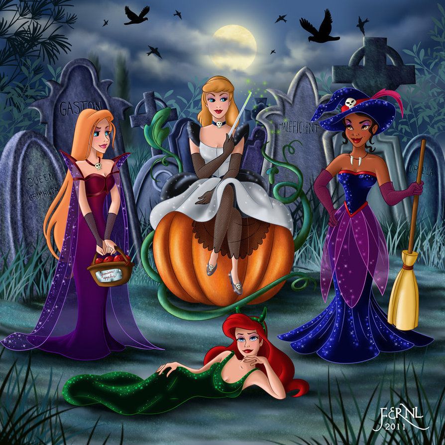 disney princess halloween wallpaper