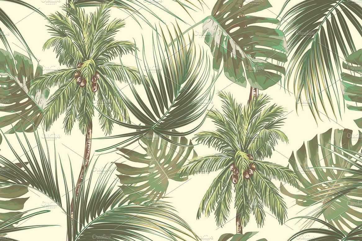 Details about Vlies Photo Wallpapers Tropical Palm Tree Landscape ...