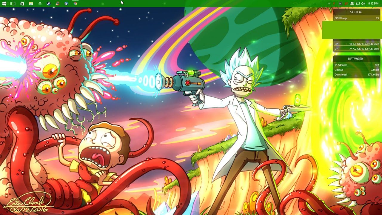 Download Rick And Morty Trippy Snakes Wallpaper