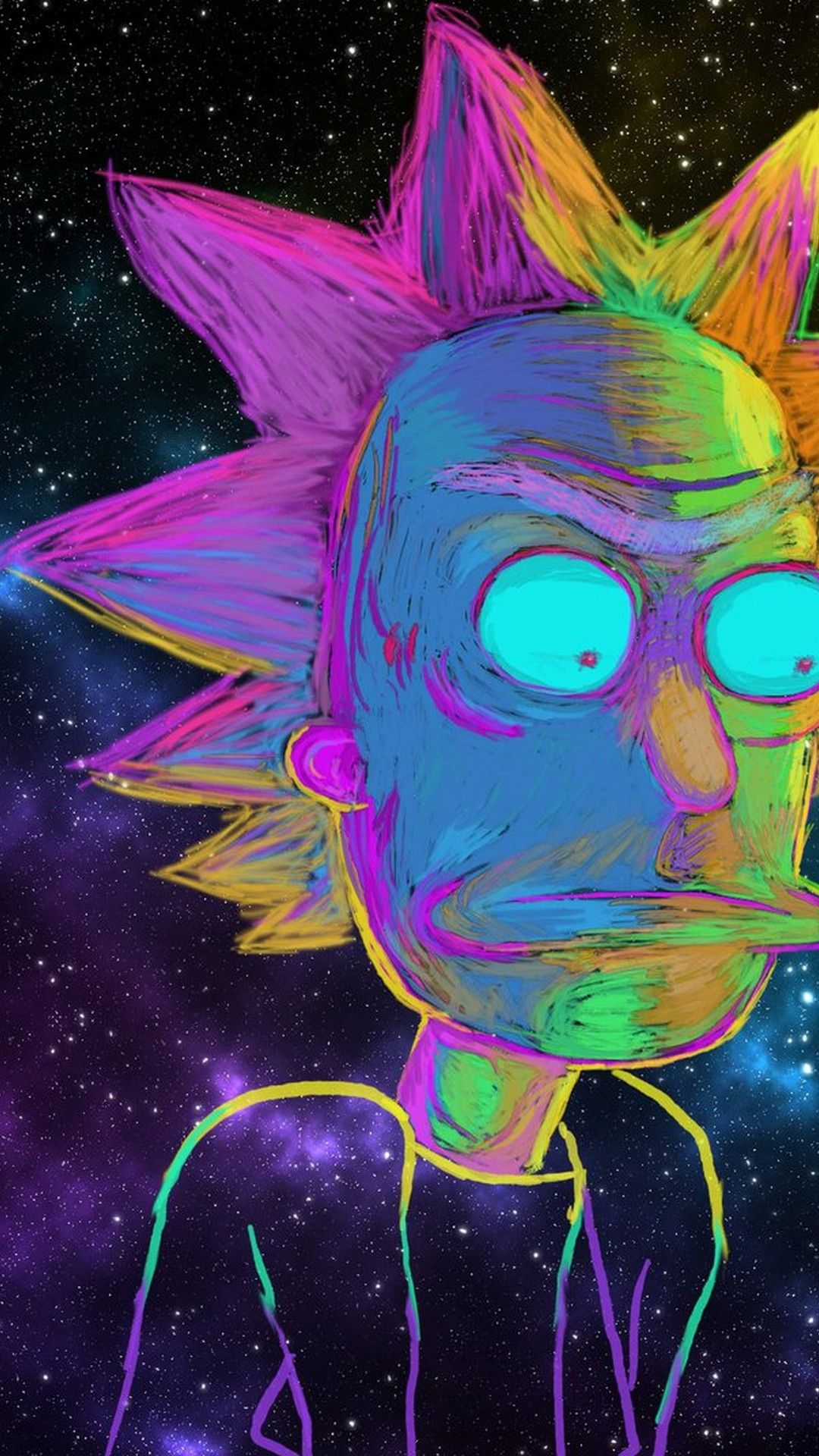 Rick and Morty, 3d, anaglyph, cool, psicodelia, HD phone wallpaper