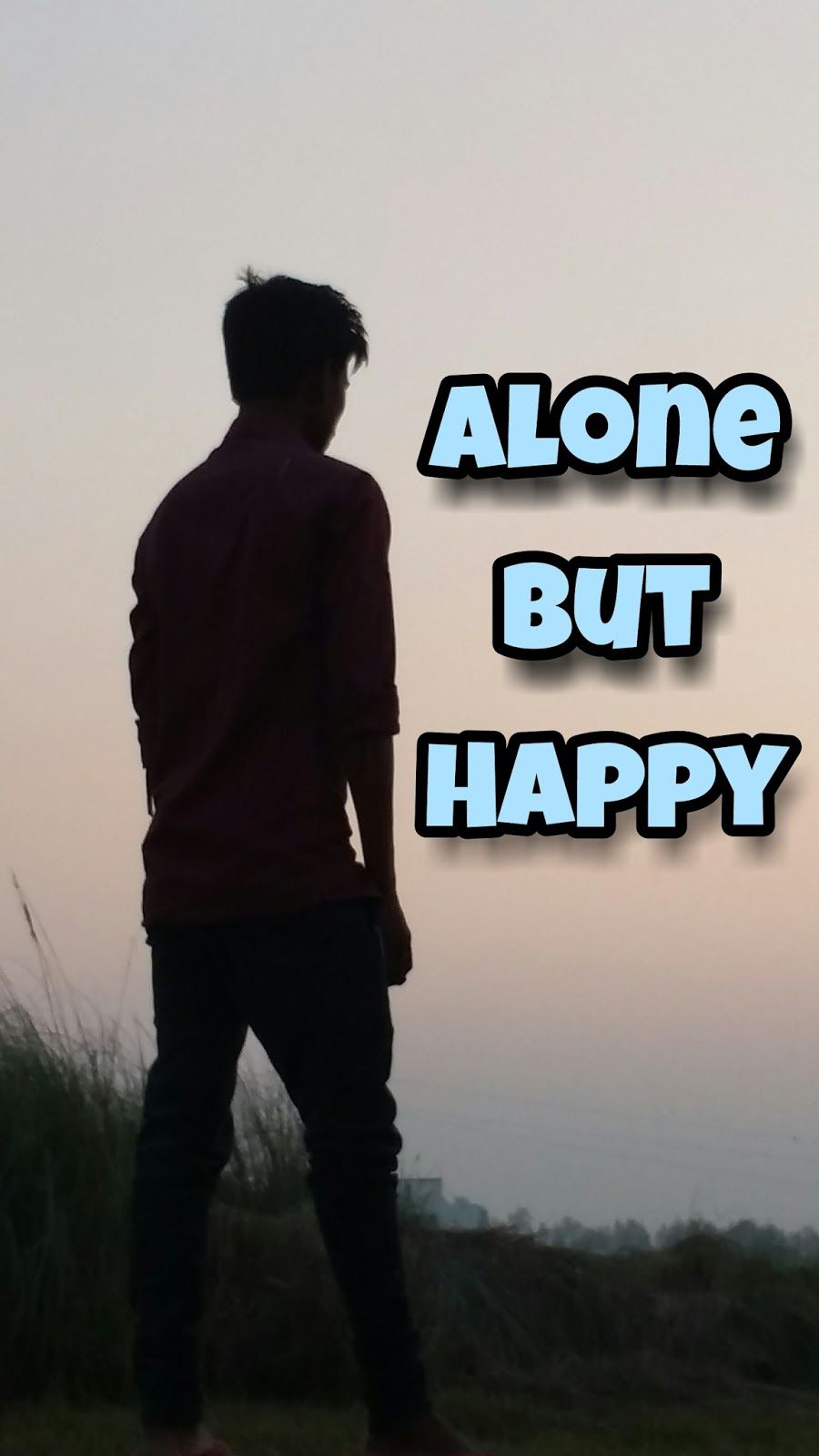 Alone But Happy Wallpaper Hd