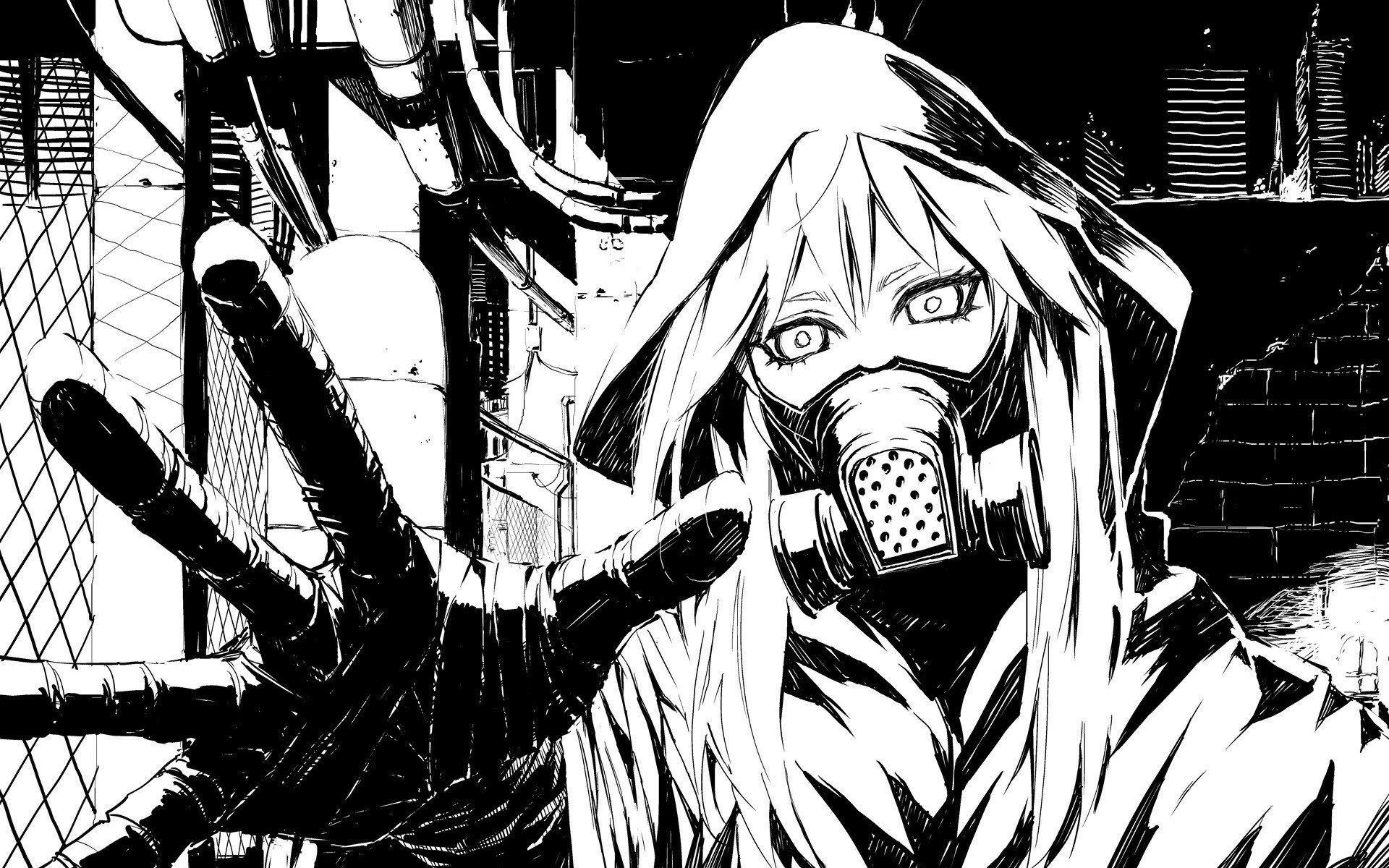 Blood C aesthetic anime black and white custom katana schoolgirl HD  phone wallpaper  Peakpx