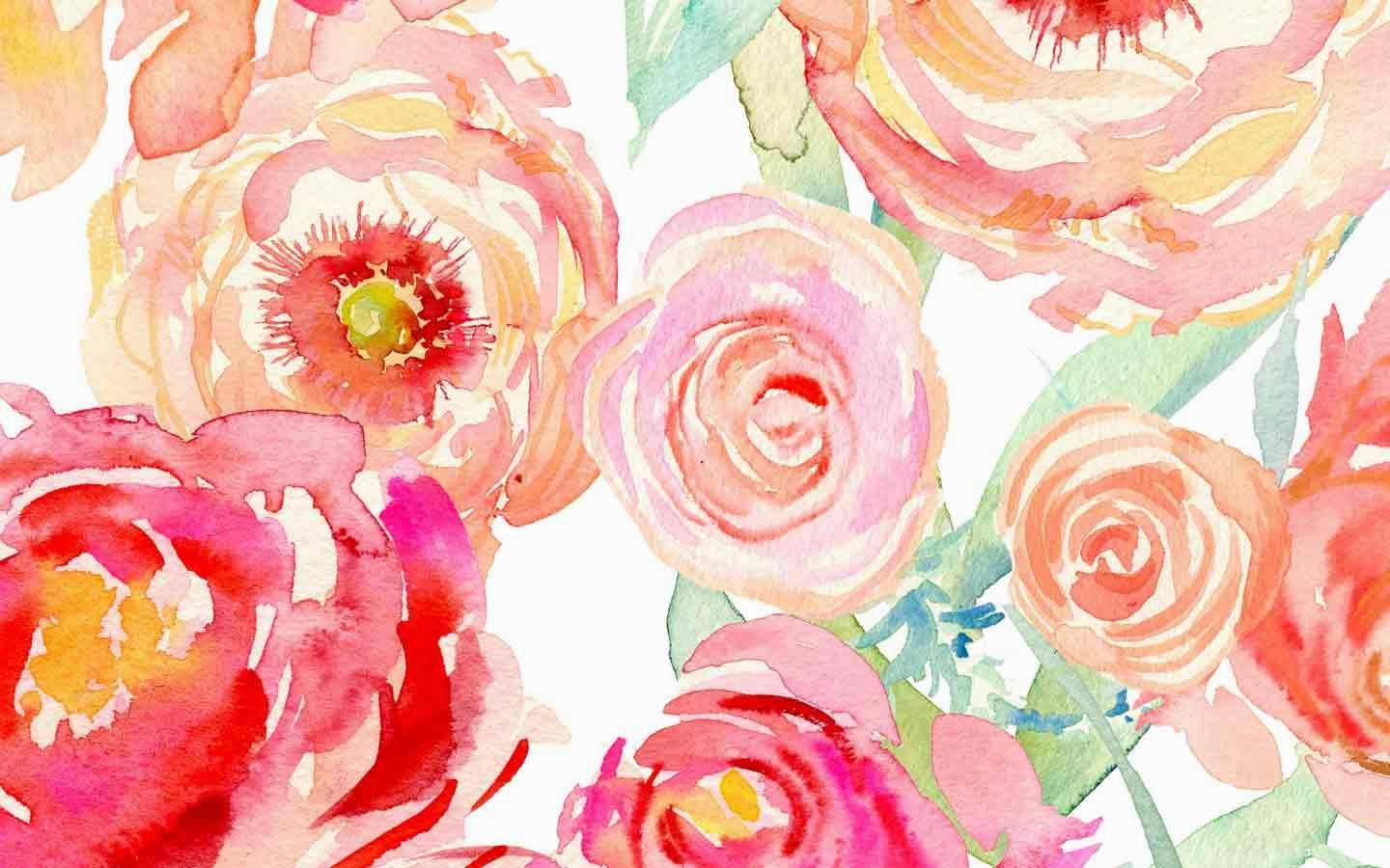 Painted Flowers Desktop Wallpapers on WallpaperDog