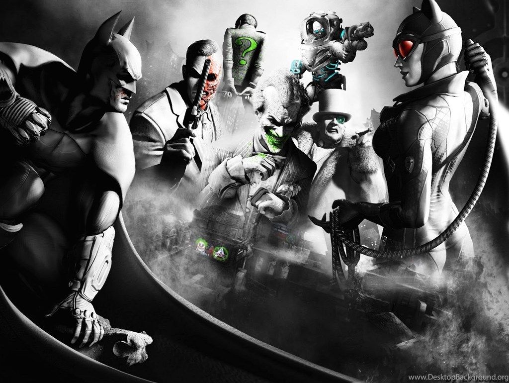 Wallpaper : Batman Arkham City, characters, city, faces, members, black and  white 1920x1080 - goodfon - 731535 - HD Wallpapers - WallHere