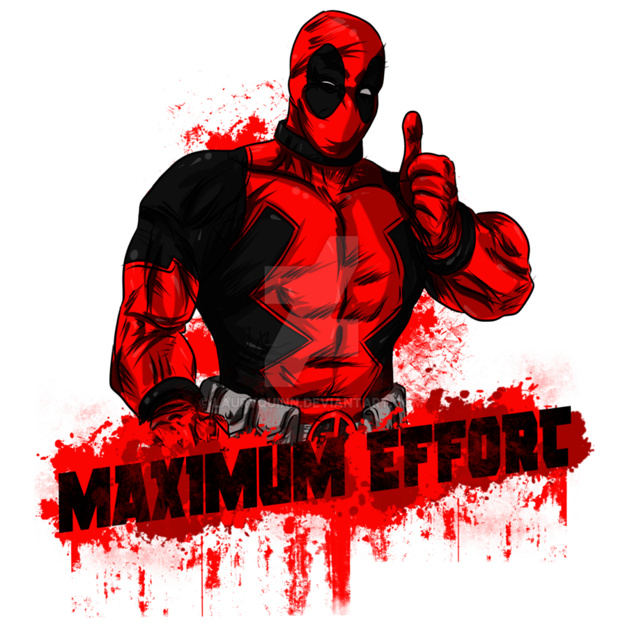 thumbnail image 2 of Deadpool Maximum Effort Vinyl Decal Sticker – Window / Laptop / Car – Wade Wilson 2 of 3