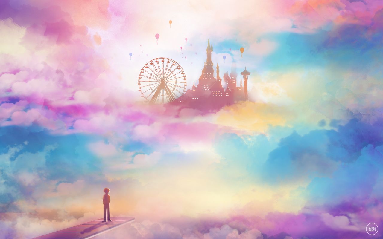 Cloud In The Night Sky With Moon And Stars Pastel Anime Hd Wallpaper   svrtravelsindiacom