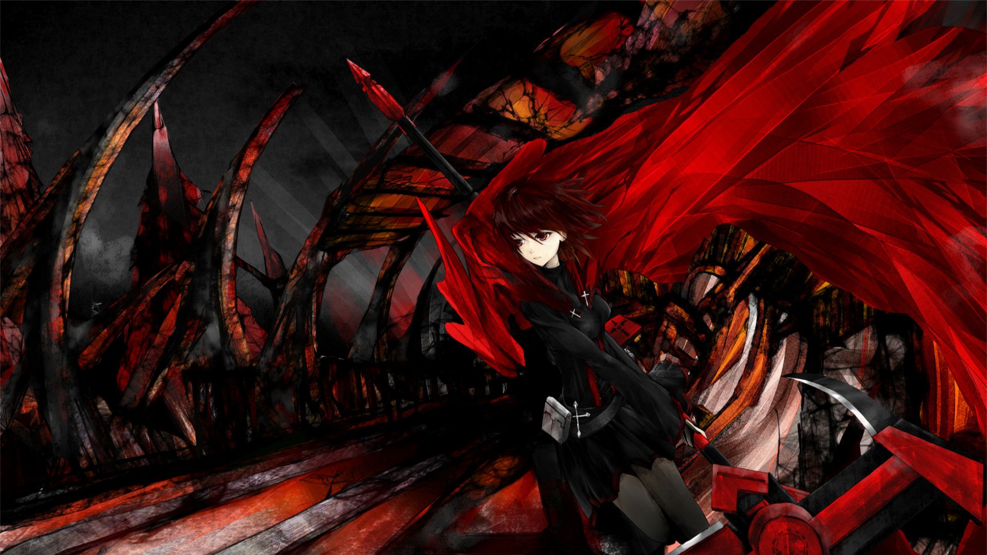 Red And Black Anime Wallpapers  Top Free Red And Black Anime Backgrounds   WallpaperAccess