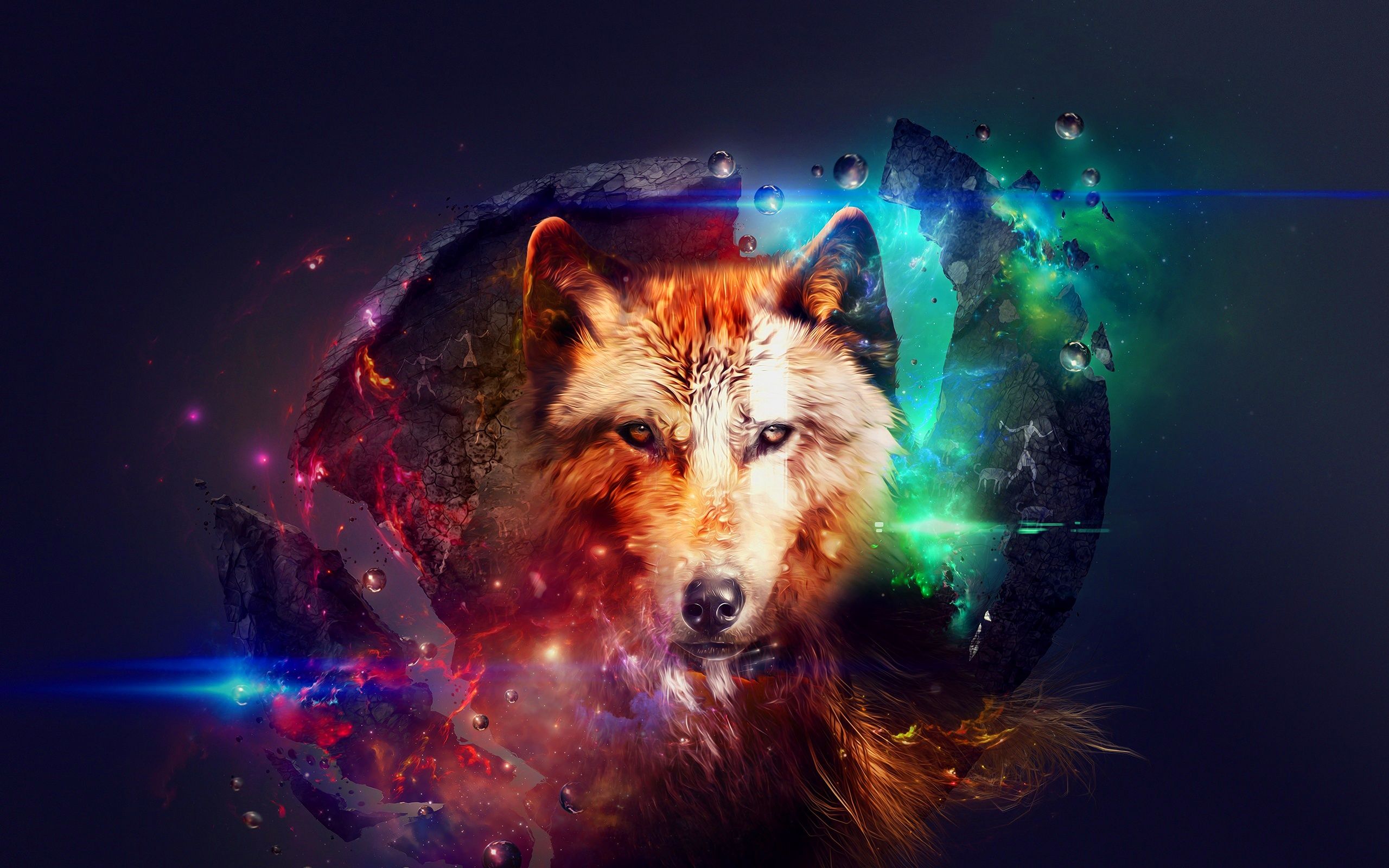 Trippy Wolf iPhone Wallpapers on