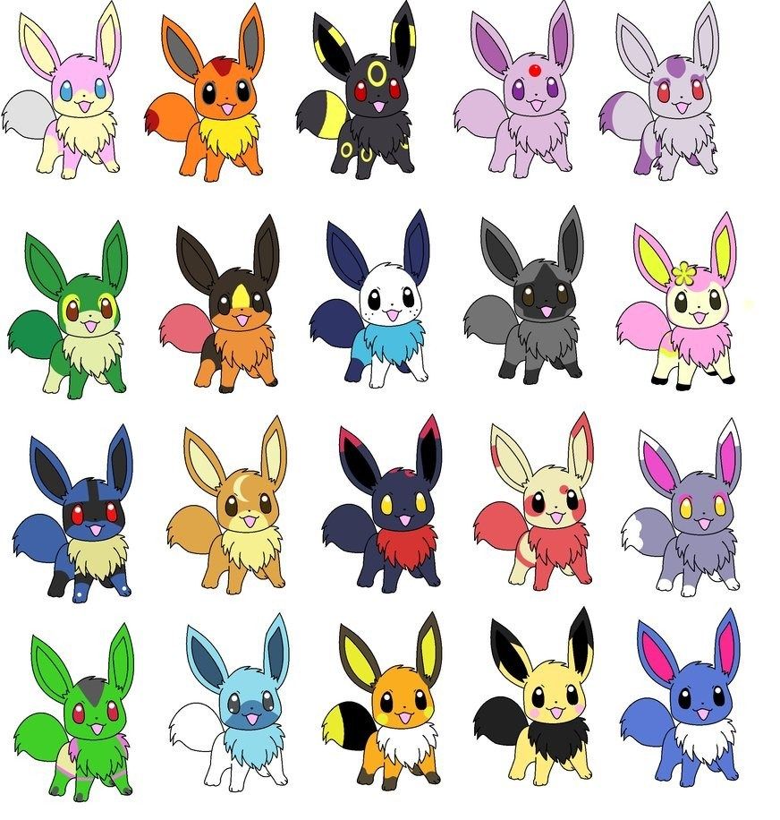 Featured image of post Chibi Eevee Evolutions Coloring Pages Sketch 2989 little chibi by loai issa x edit description
