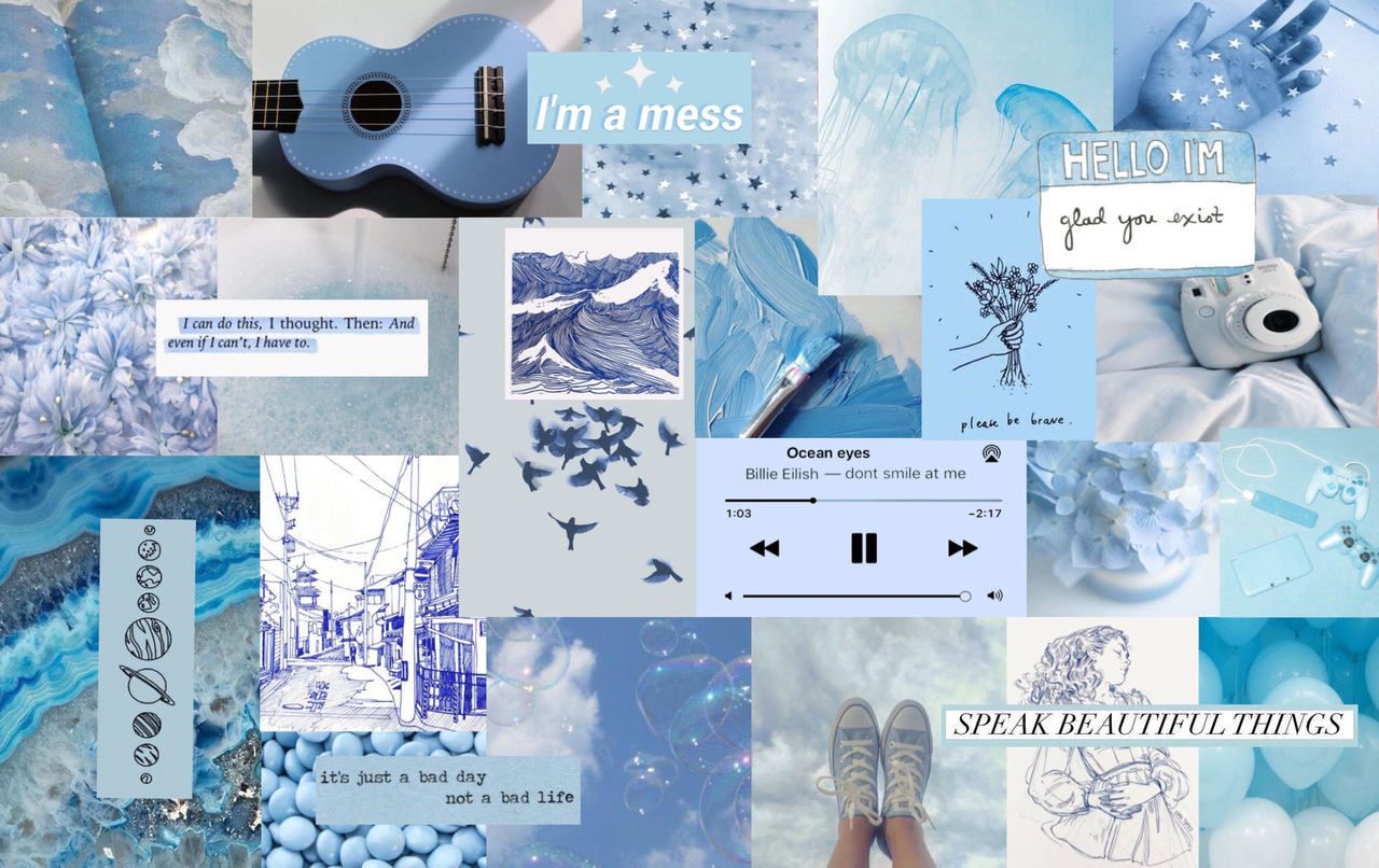 Featured image of post Light Blue Aesthetic Wallpaper Collage : See more ideas about blue aesthetic, light blue aesthetic, blue aesthetic pastel.