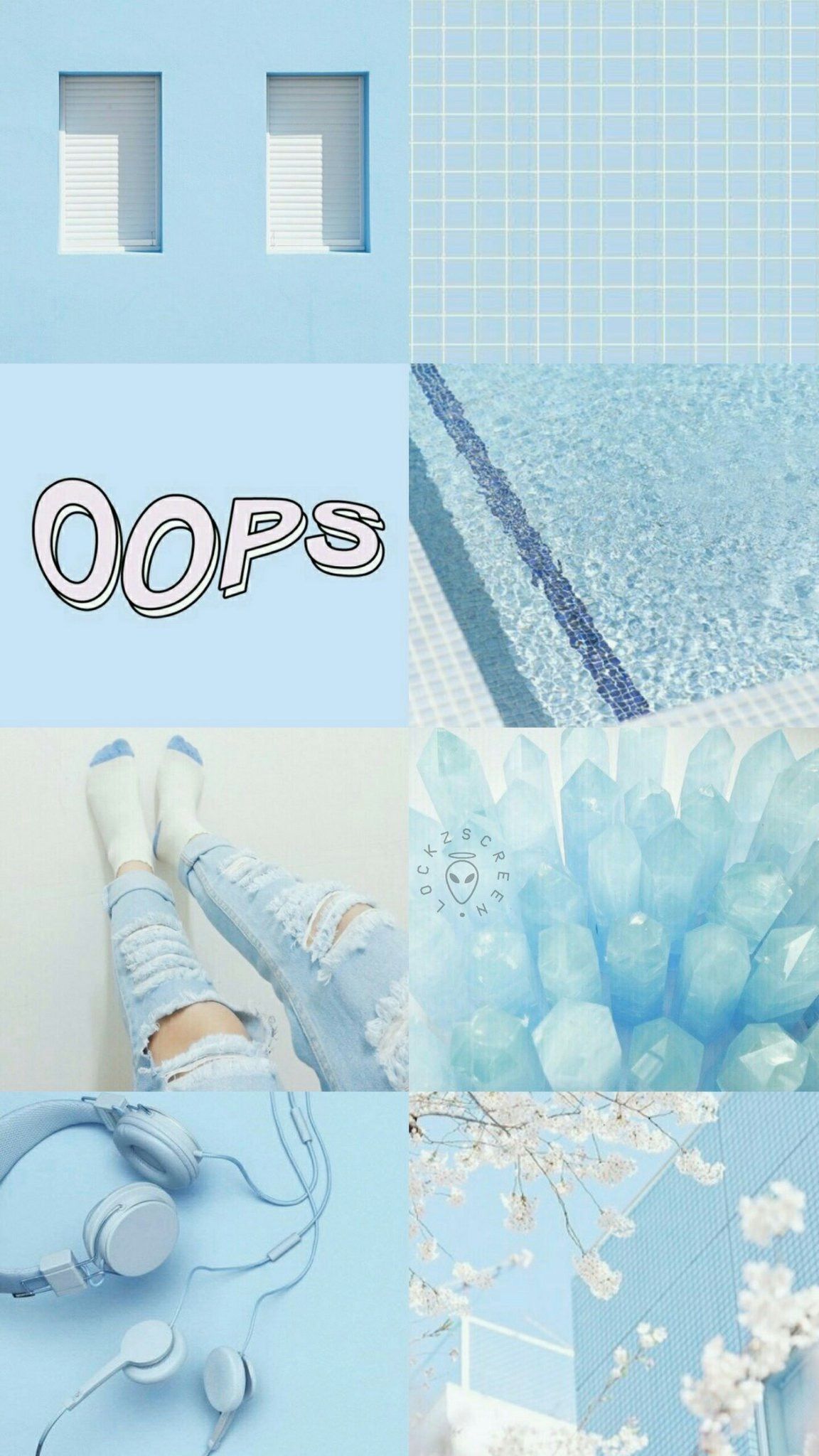 Blue Collage Aesthetic  Cute  Computer HD wallpaper  Pxfuel