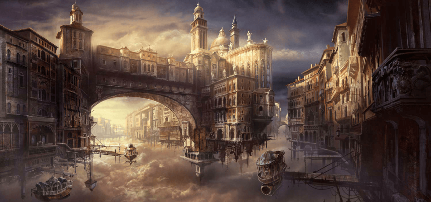 Floating Steampunk City Wallpapers on WallpaperDog