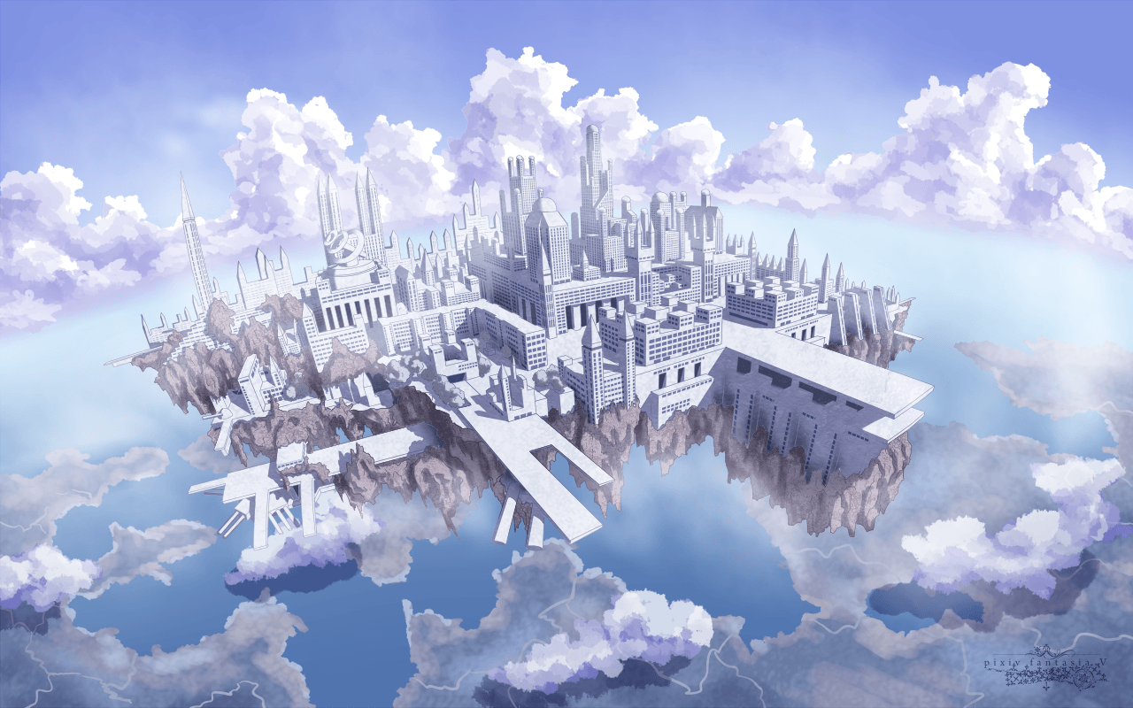 Floating Anime City Wallpapers on WallpaperDog