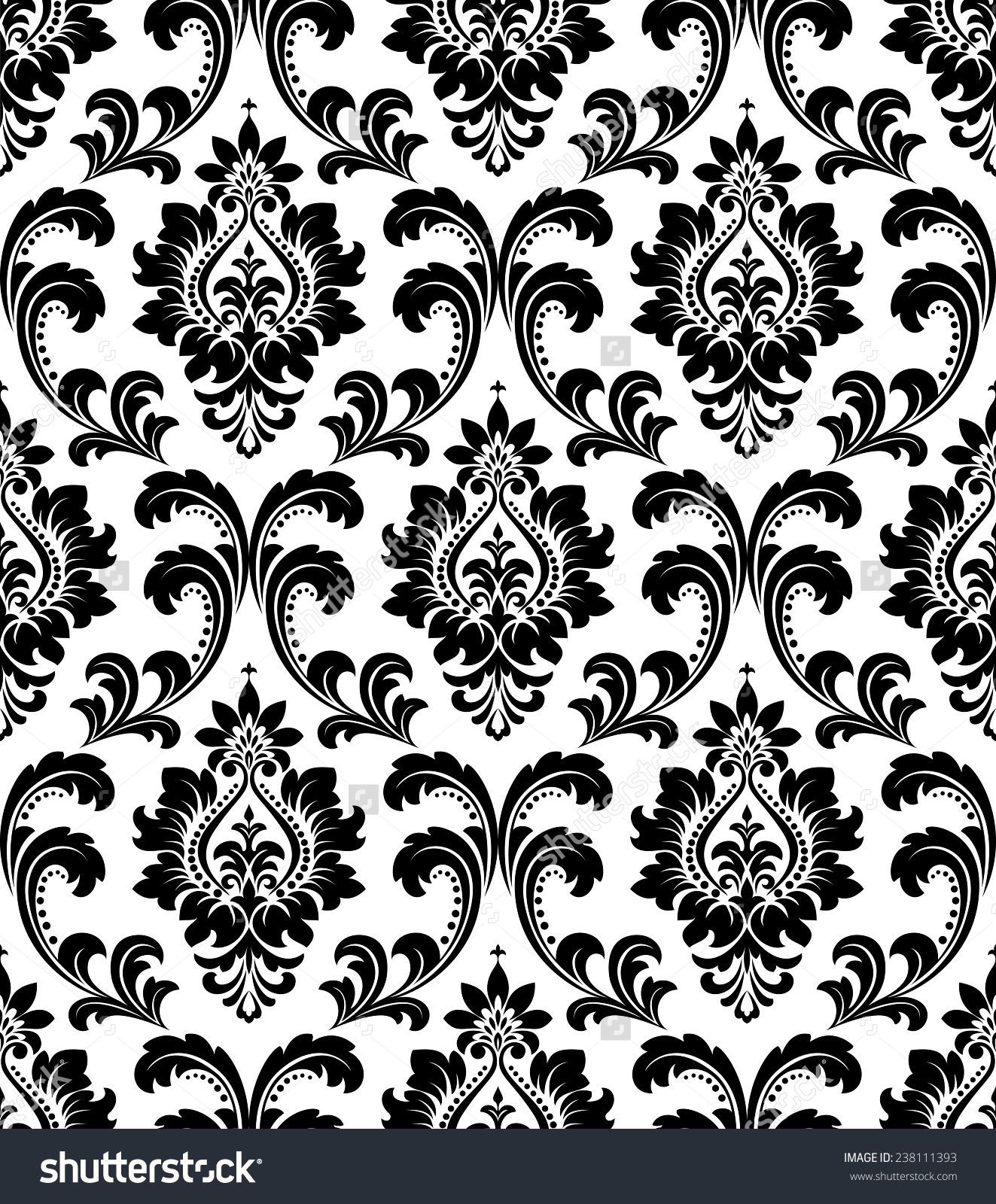black and white floral wallpaper designs