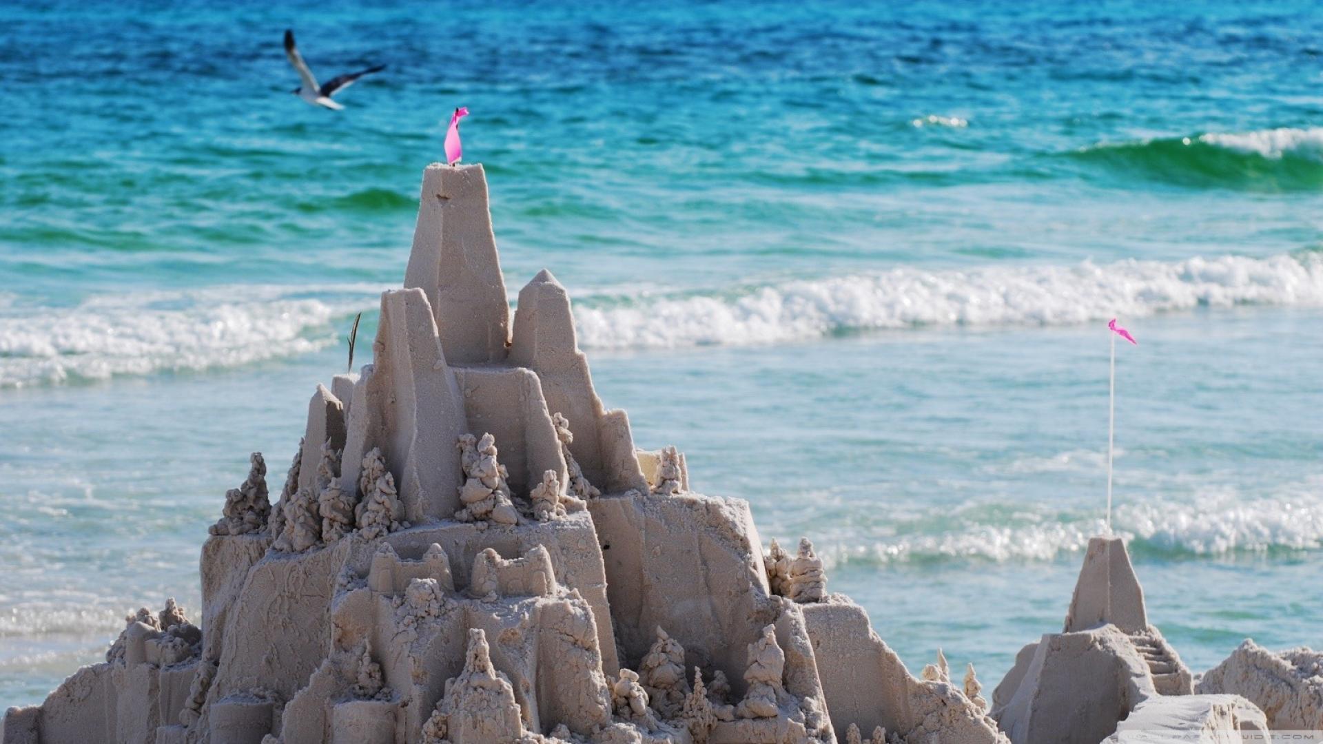 Sand Castles On Beach Wallpapers on WallpaperDog