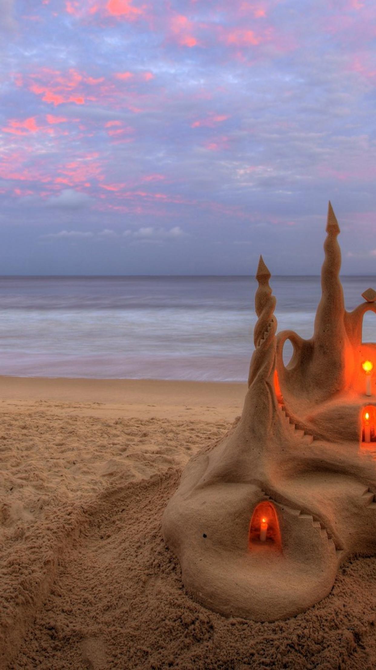 Sand Castles On Beach Wallpapers on WallpaperDog