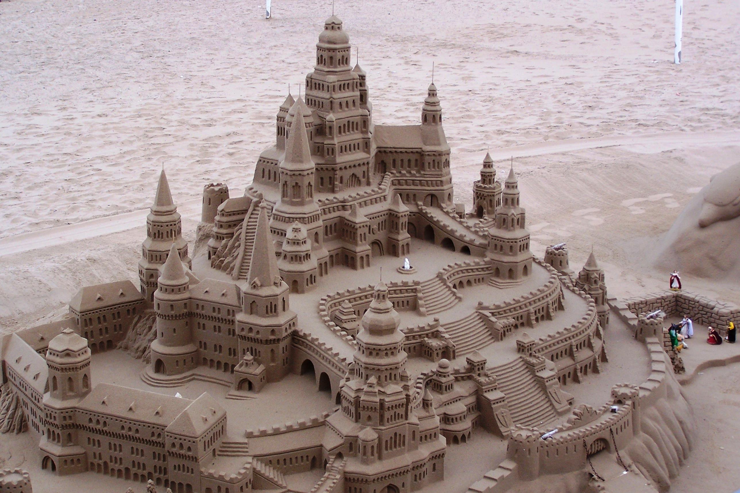 Sand Castles On Beach Wallpapers on WallpaperDog