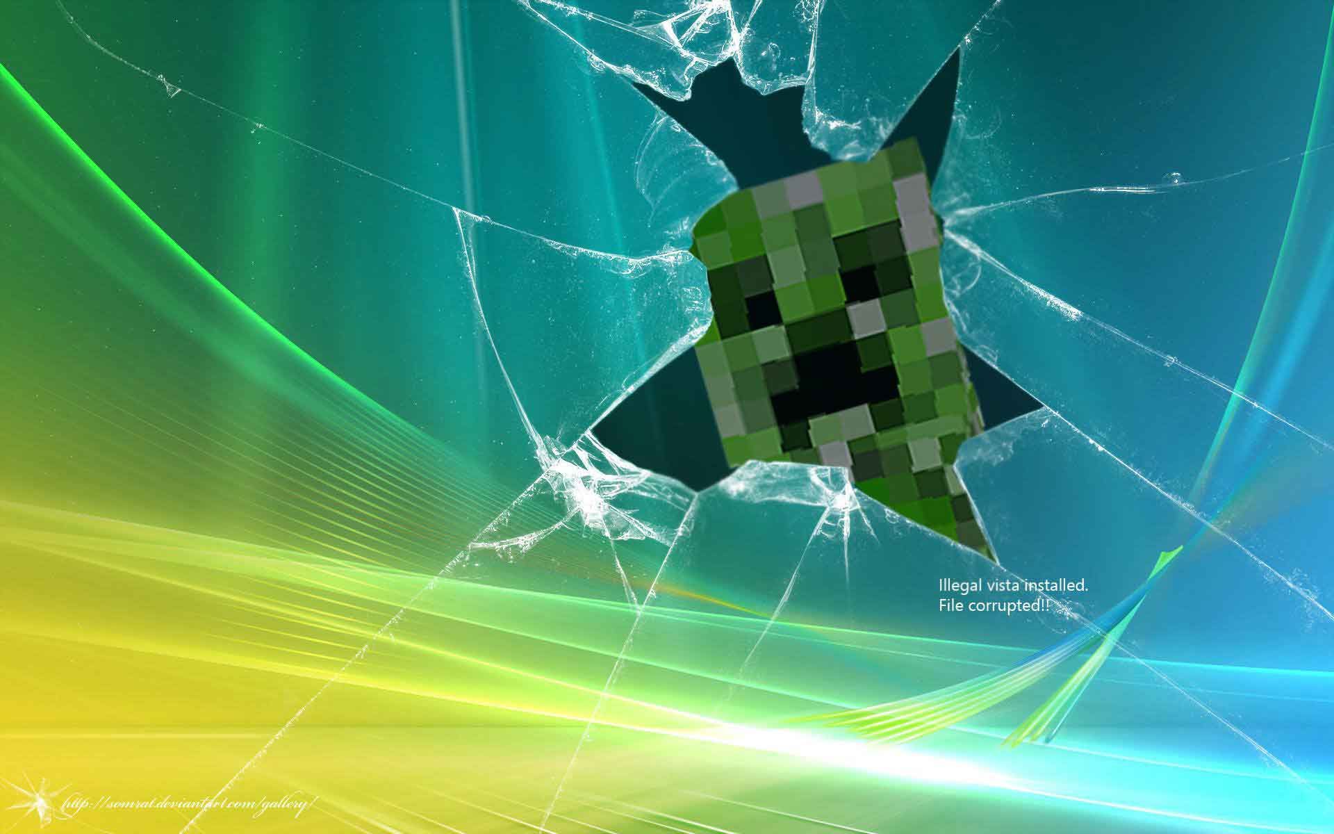 Minecraft Creeper Glass Broken