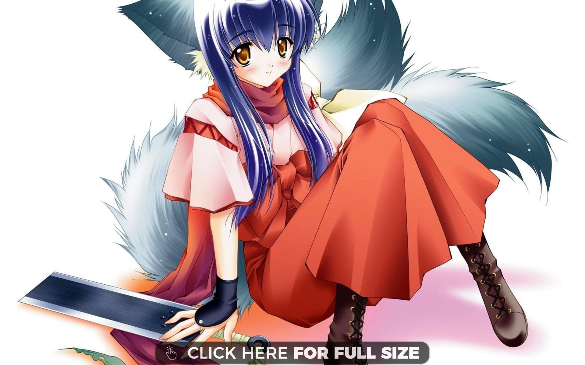 Anime Girl Wolf Wallpaper gambar ke 11