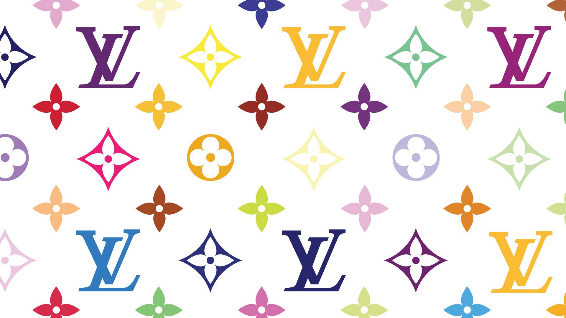 Flowers Symbol In White Background HD Louis Vuitton Wallpapers