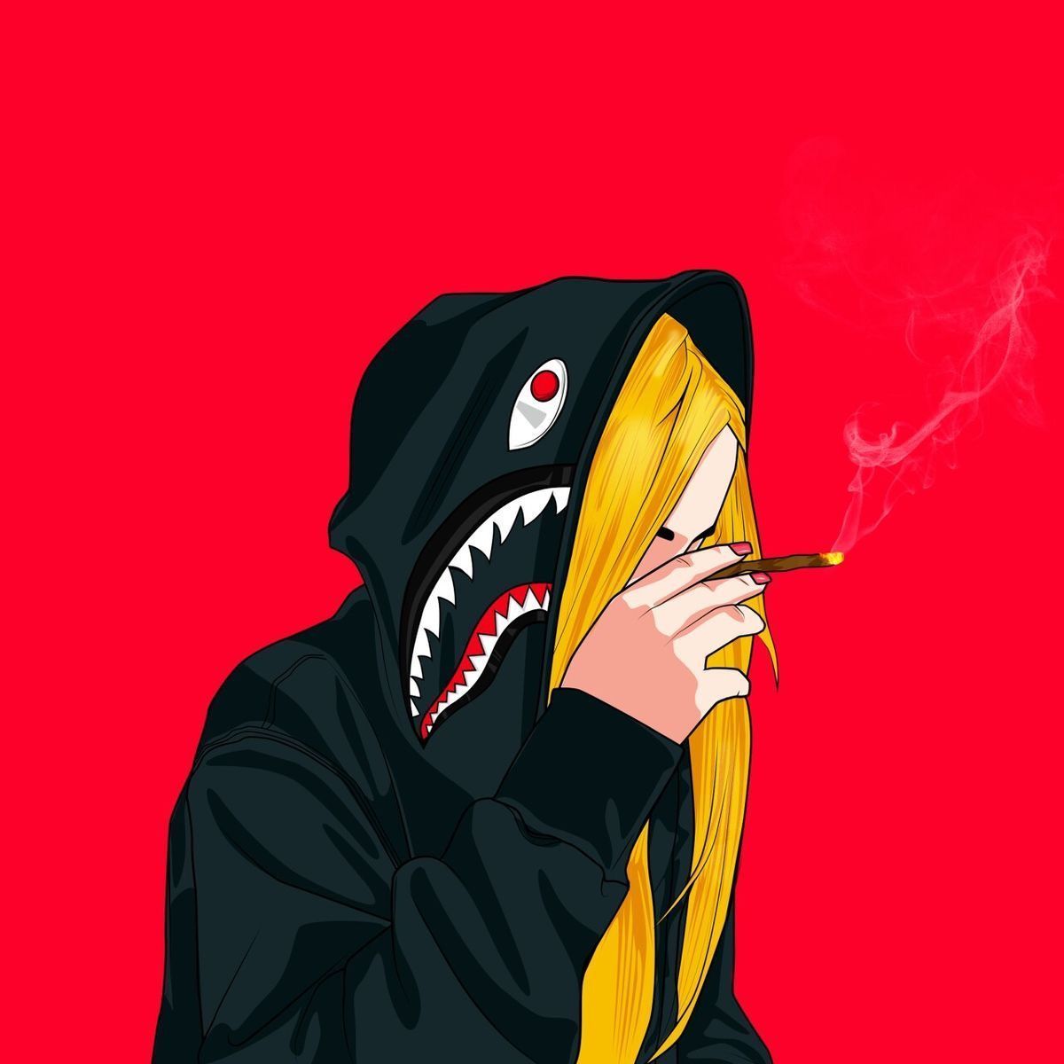 Close-Up Shot of a Person Wearing Bape Shark Hoodie · Free Stock Photo