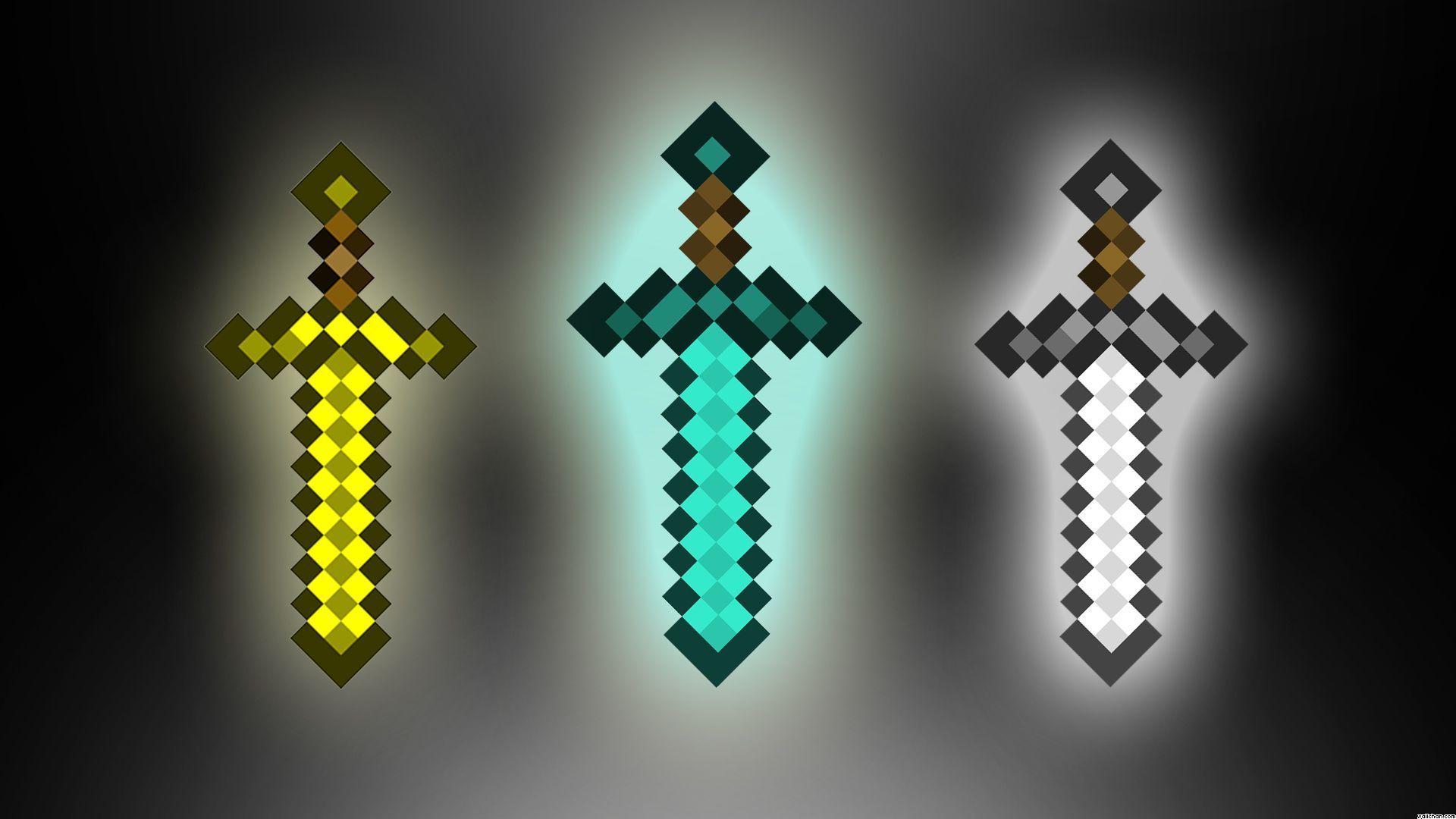 Minecraft enchanted swords by Mouldycornjack on DeviantArt