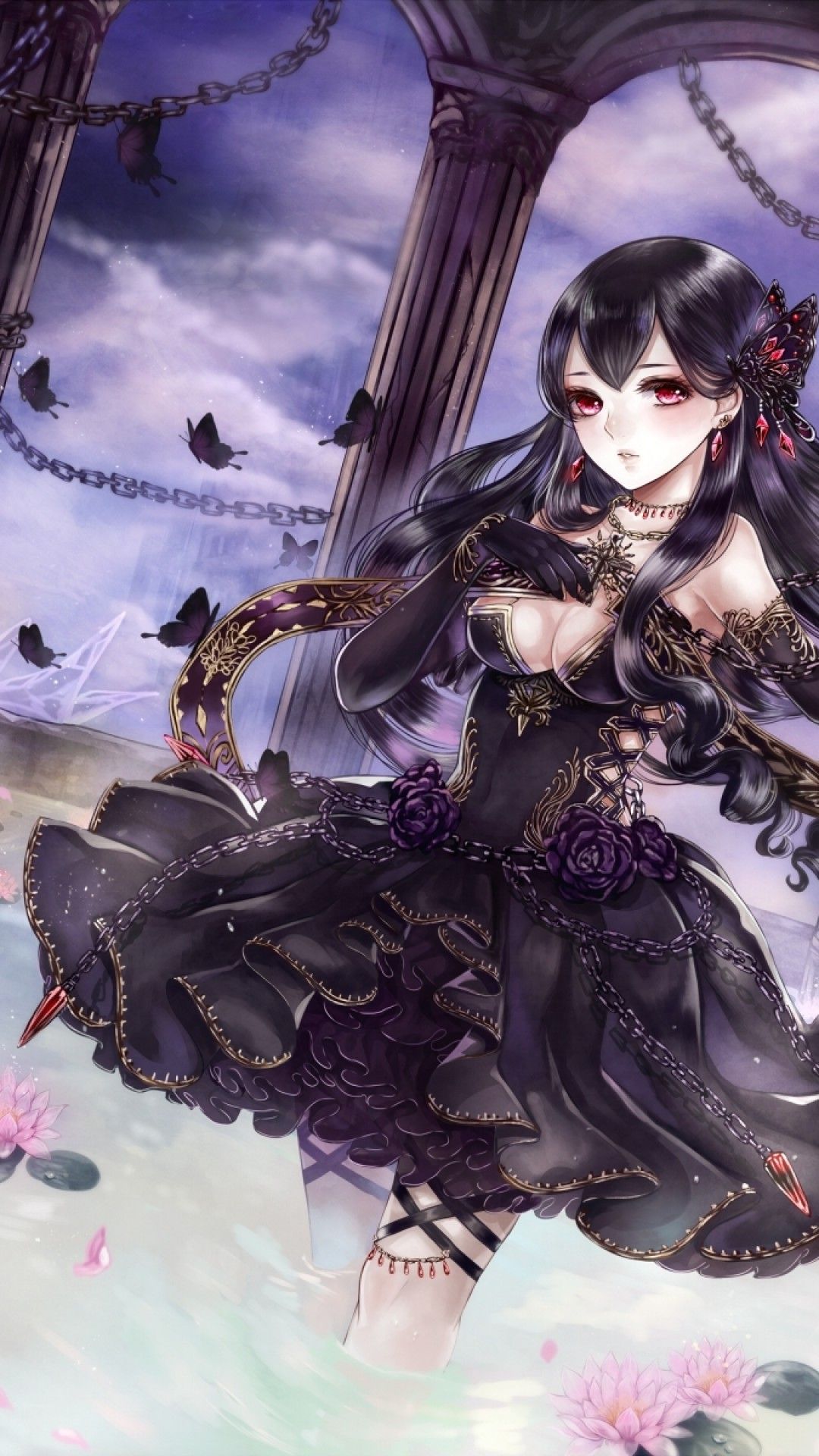 Goth Anime Red Eyes Wallpaper APK for Android Download