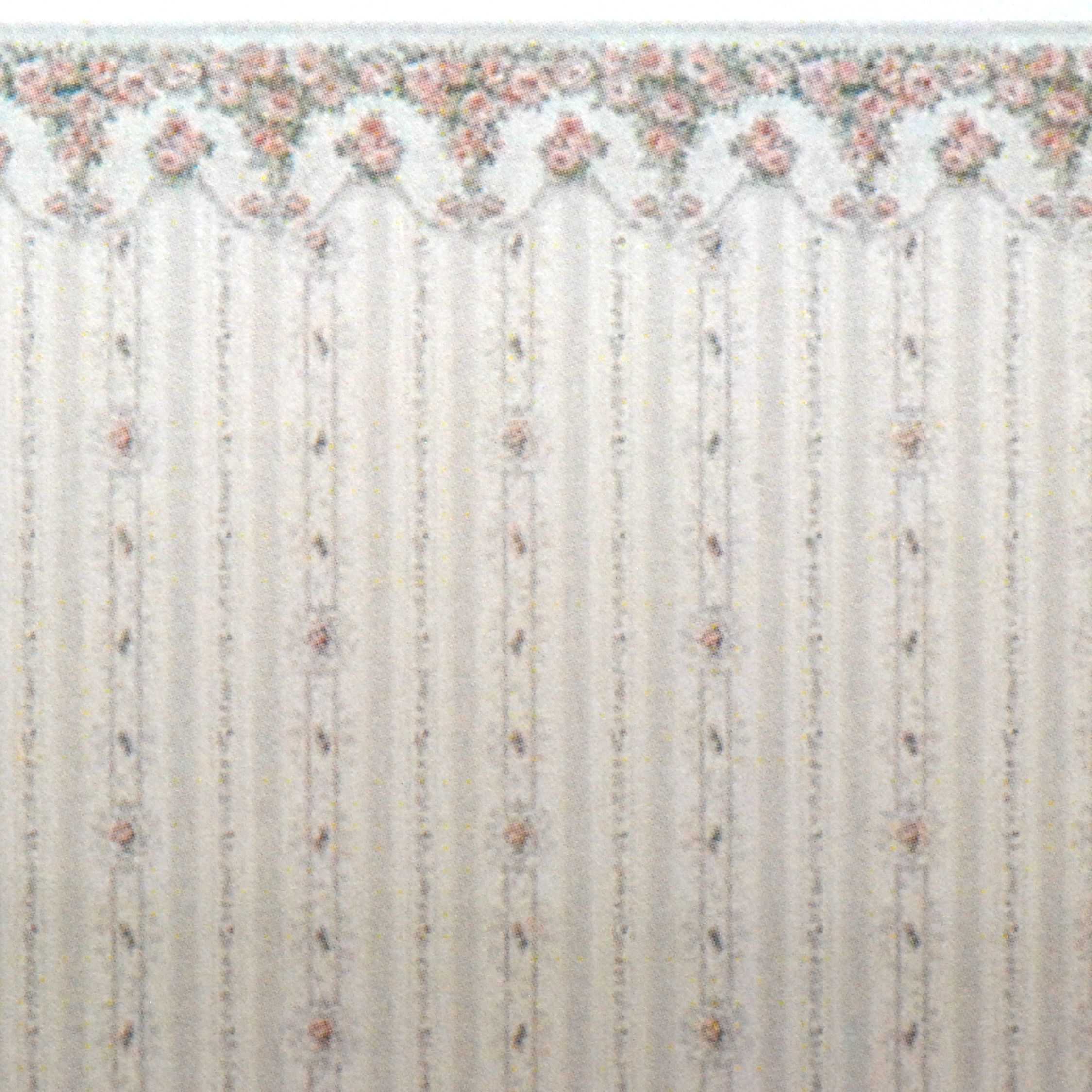 1/12th Dolls House Wallpaper Tiles Flooring Grey Gold Vintage 1:12 