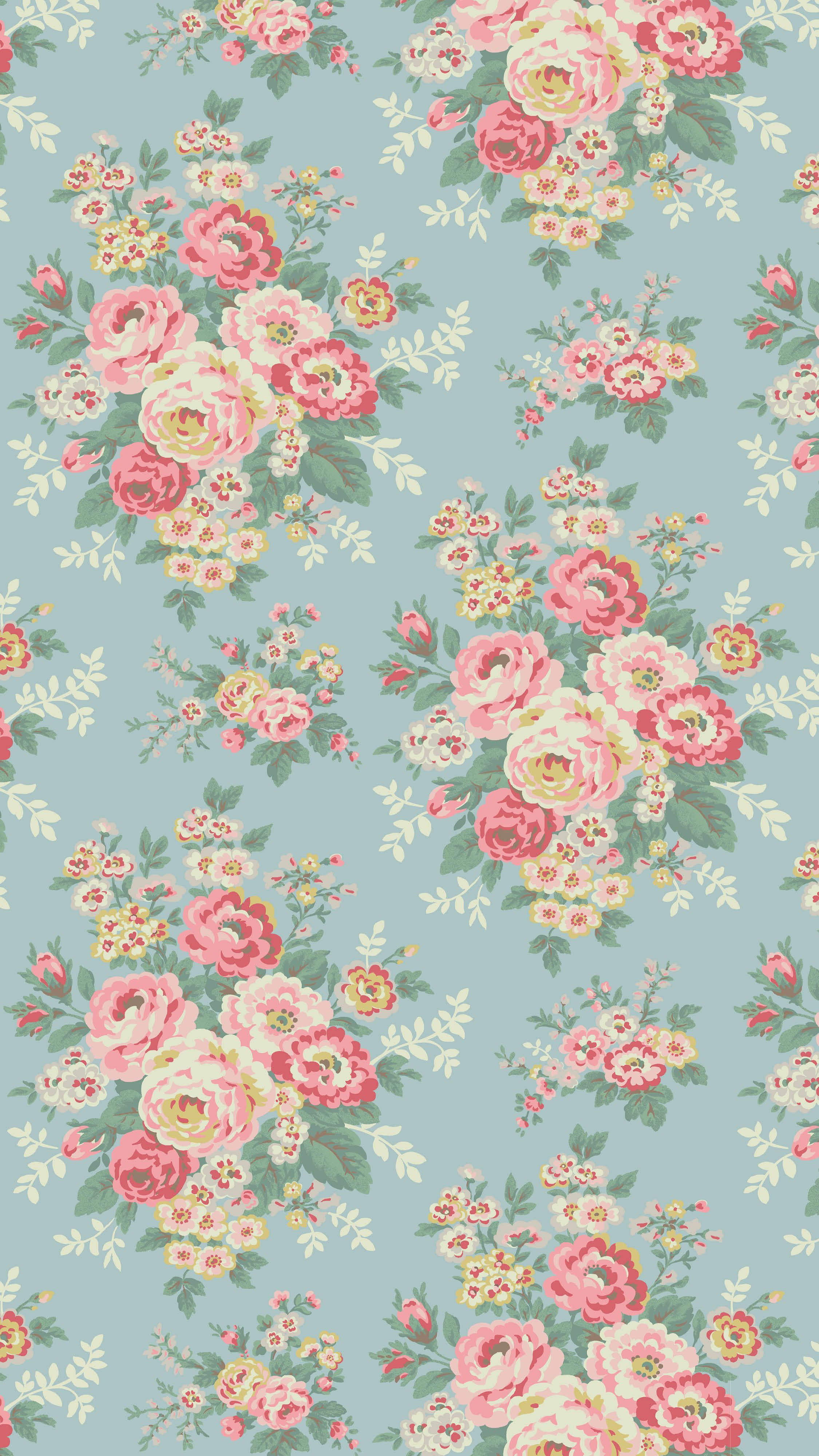 Blue Floral Victorian Wallpapers on WallpaperDog