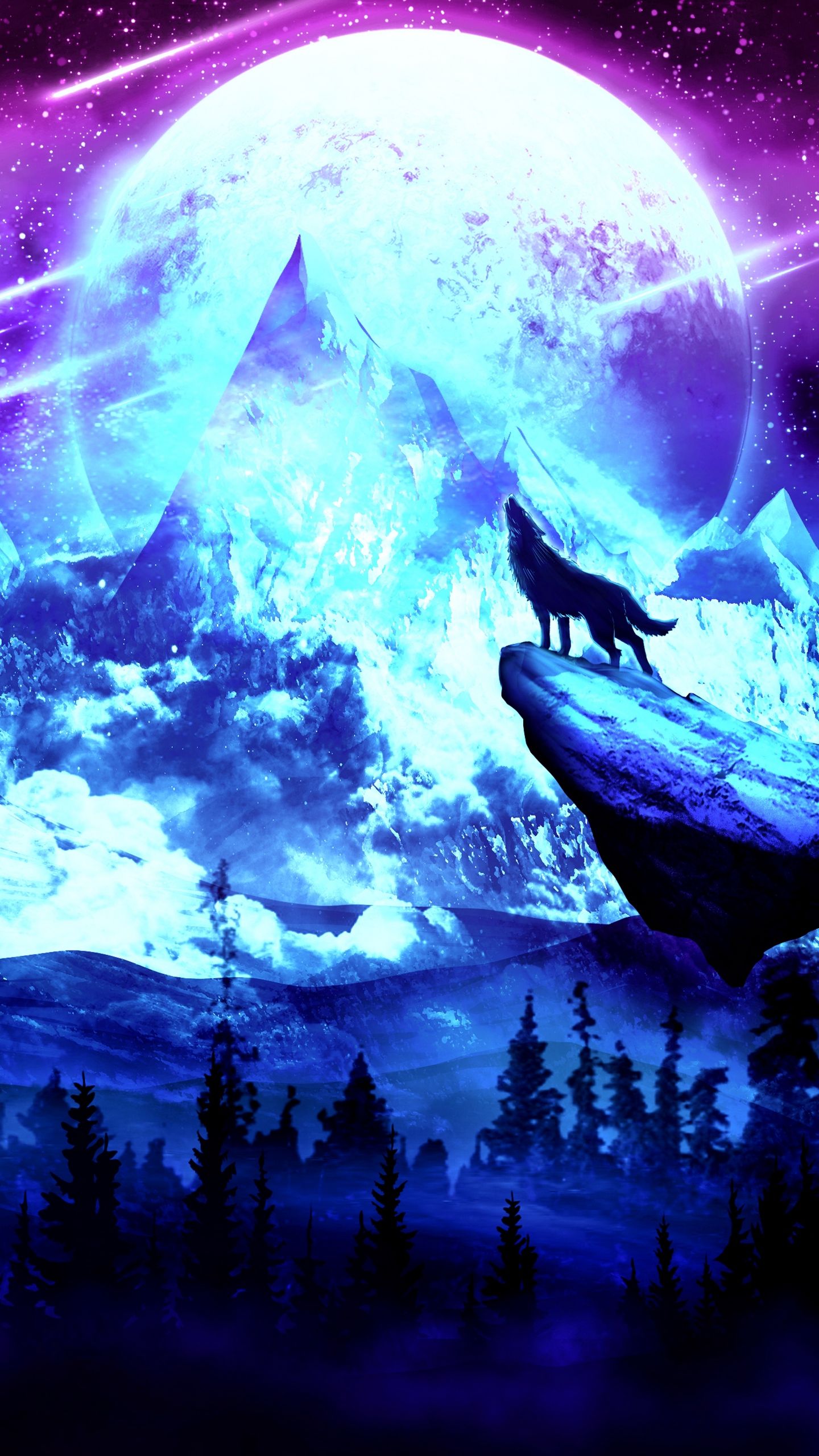 Wolves Galaxy Wallpapers on WallpaperDog