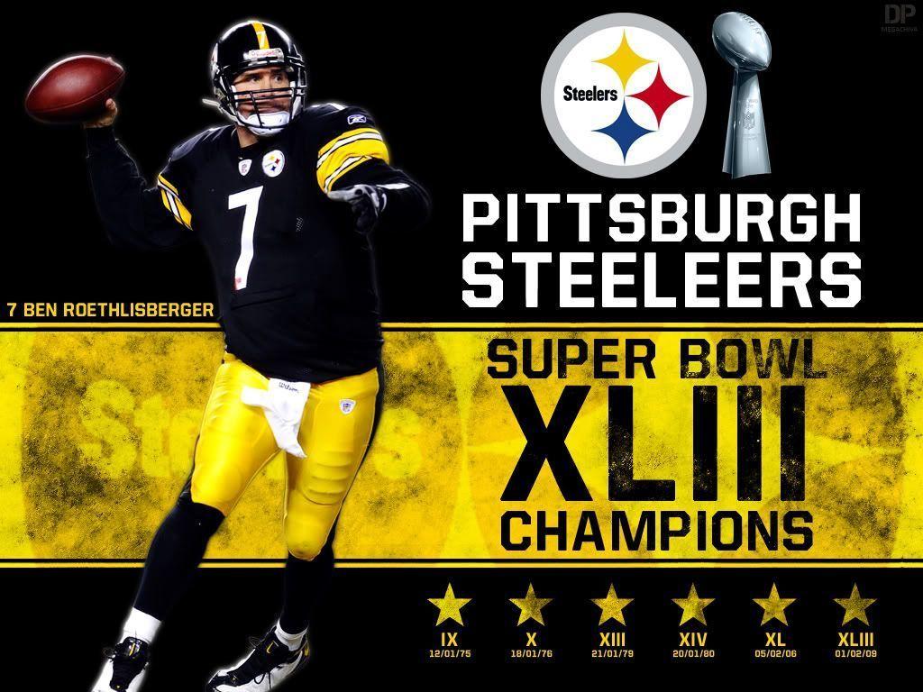 Pittsburgh Steelers 6 Time Super Bowl Champs - Steel beam wallpaper