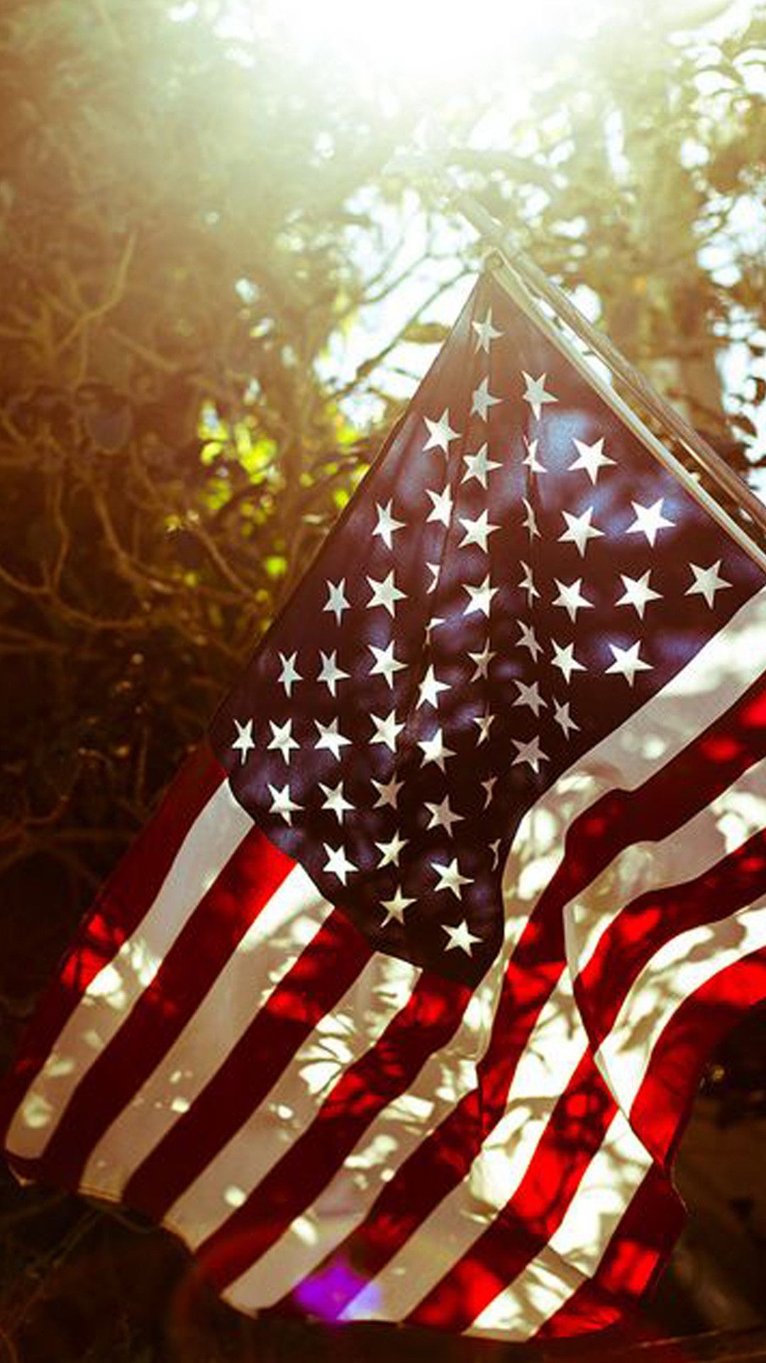 Wallpaper ID 247644  sun shines behind a patriotic american flag usa 4k  wallpaper free download