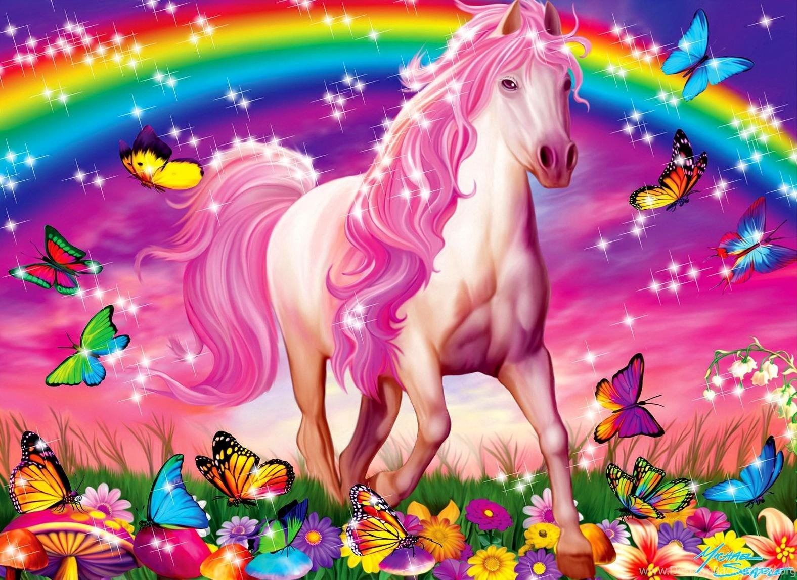 Cute Rainbow Unicorn Desktop Wallpapers on WallpaperDog