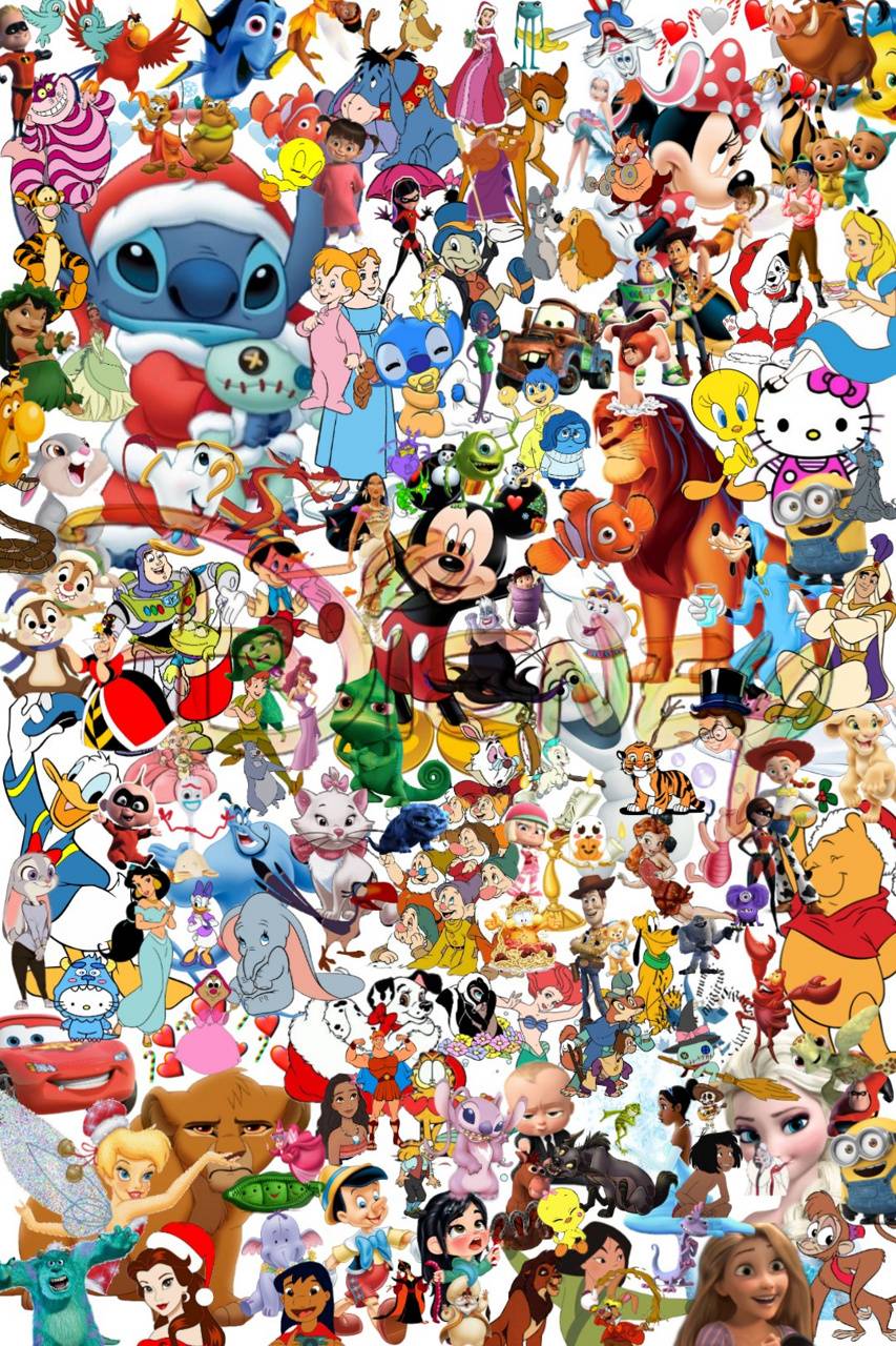 Disney Character Collage Wallpapers on WallpaperDog