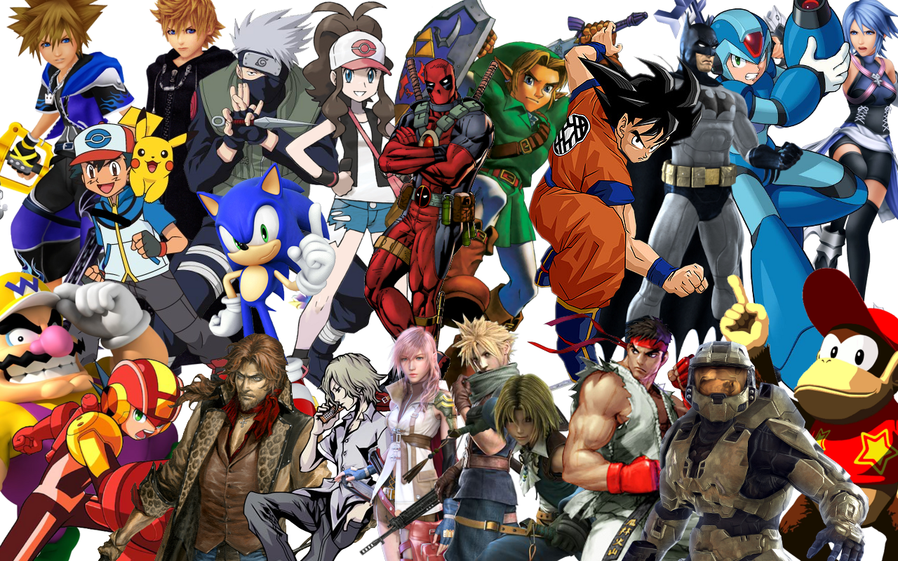 Range characters. Персонажи компьютерных игр. Известные персонажи игр. Персонажи из игр. Коллаж из персонажей игр.