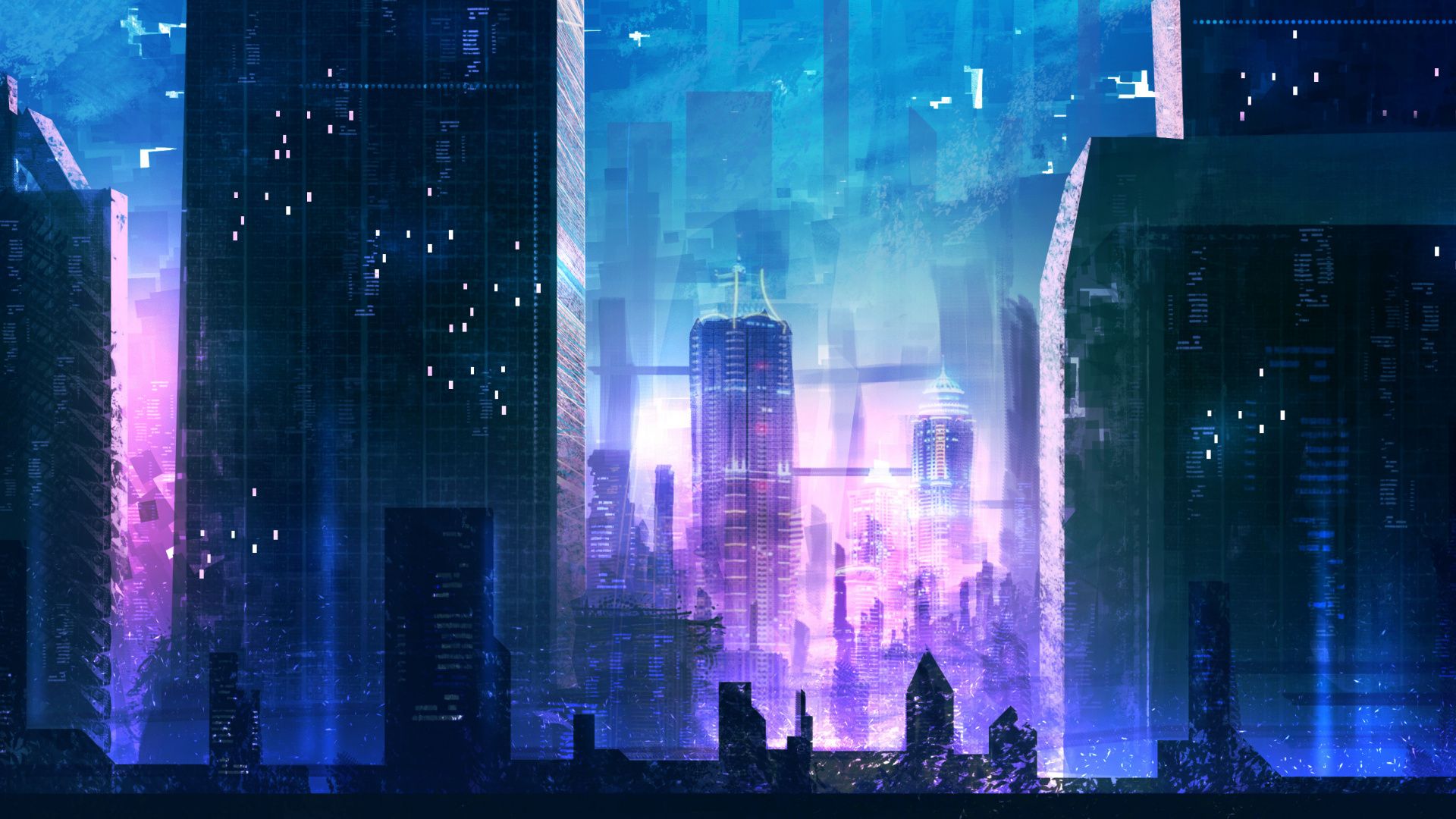 Futuristic City Night Wallpapers on WallpaperDog