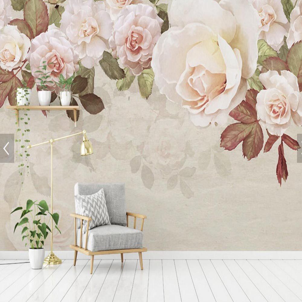 Sienna Flower Pretty Girls Nursery Fabric Removable Wallpaper Mural  Olive  et Oriel